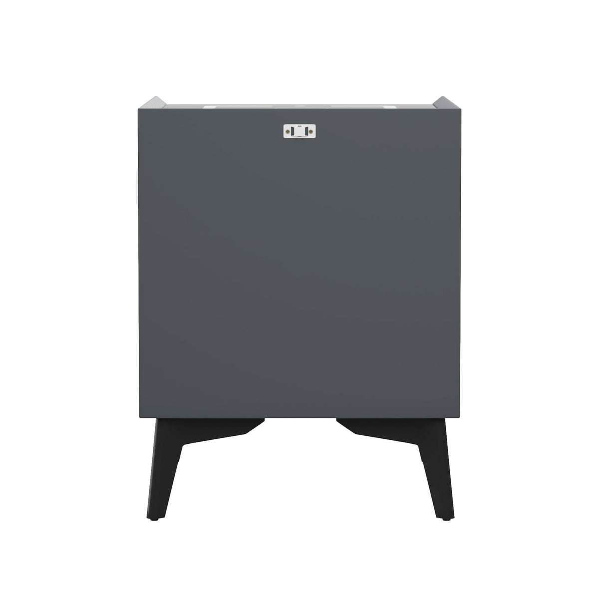 Oikiture Smart Bedside Table Wireless Charging LED Lights 2 Drawers Nightstand - Sunyee