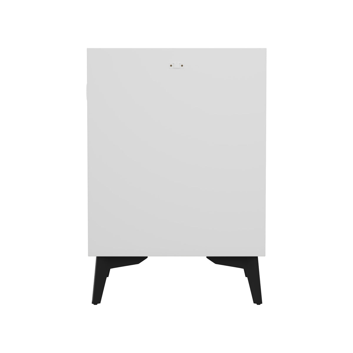 Oikiture Smart Bedside Table Wireless Charging LED 3 Drawers Nightstand White - Sunyee