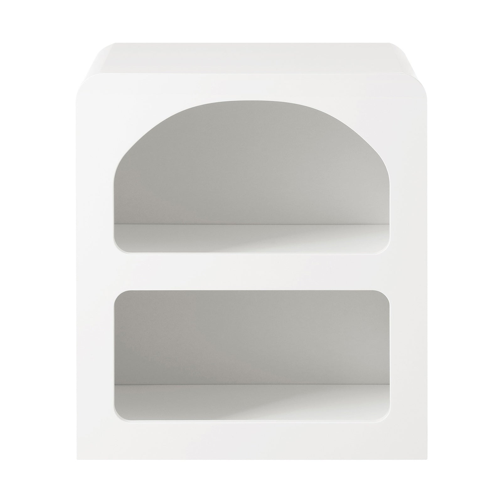 Oikiture Bedside Tables Set of 2 Display Shelf Storage Cabinet Nightstand White - Sunyee