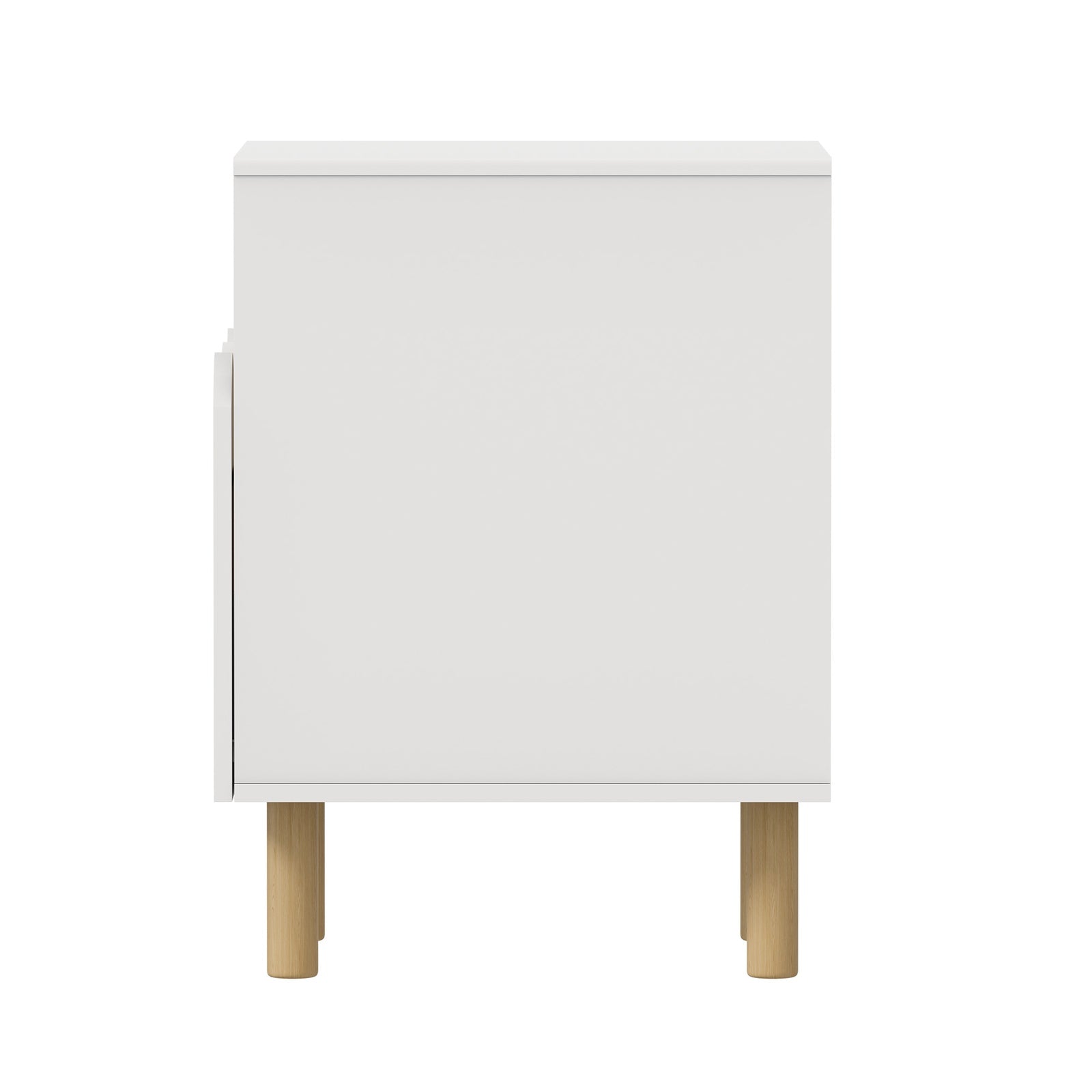 Oikiture Bedside Table Single Drawer Nightstand Kids Bedroom Storage White