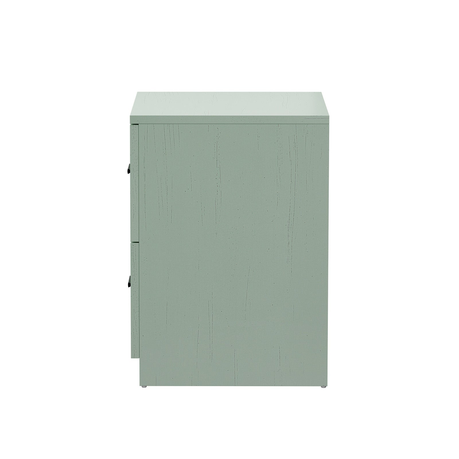 Oikiture Bedside Table 2 Drawers Nightstand Cabinet End Table Green