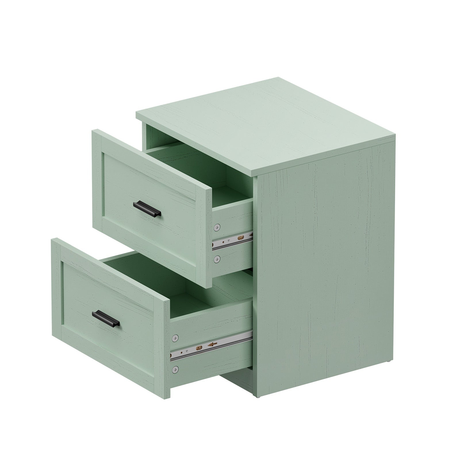 Oikiture Bedside Table 2 Drawers Nightstand Cabinet End Table
