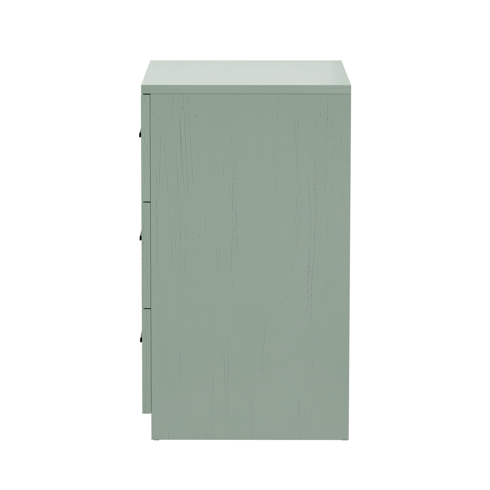 Oikiture 2pc Bedside Table 3 Drawers Nightstand Cabinet End Table Green