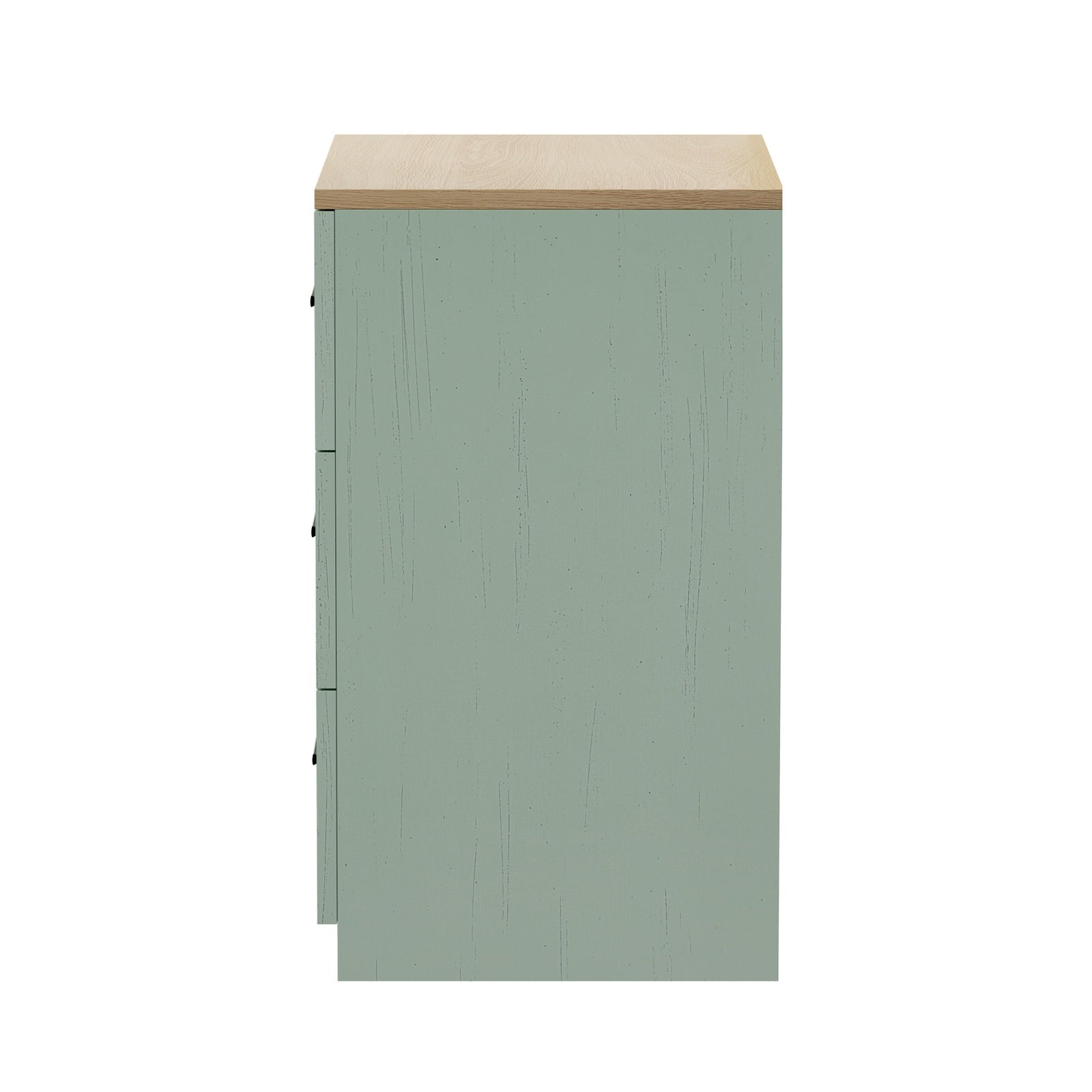 Oikiture Bedside Table 3 Drawers Nightstand Cabinet End Table