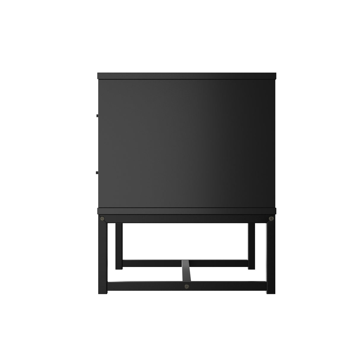 Oikiture Bedside Table 2 Drawers Side Tables Storage Nightstand Metal Industrial - Sunyee
