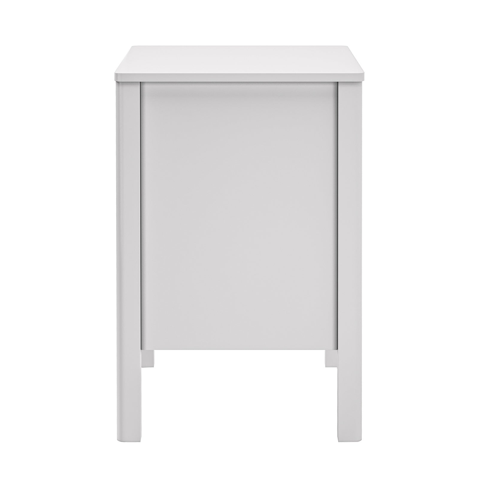 Oikiture 2x Bedside Tables 3 Drawers Side Table Nightstand Handle-free White