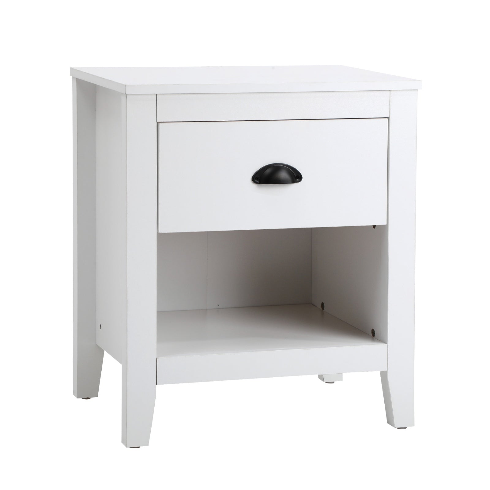 Oikiture Bedside Table Side End Tables Nightstand Storage Cabinet Vintage - Sunyee