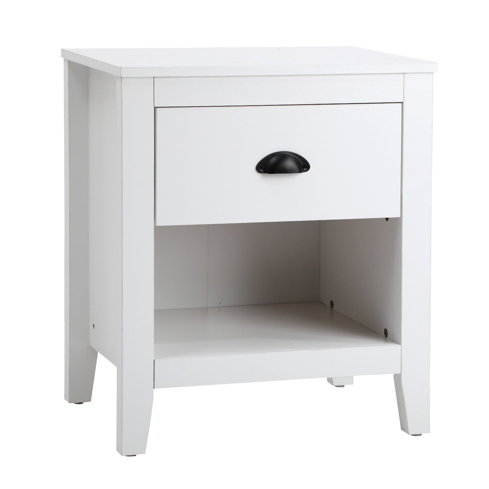 Oikiture Bedside Table Side End Tables Nightstand Storage Cabinet Vintage - Sunyee