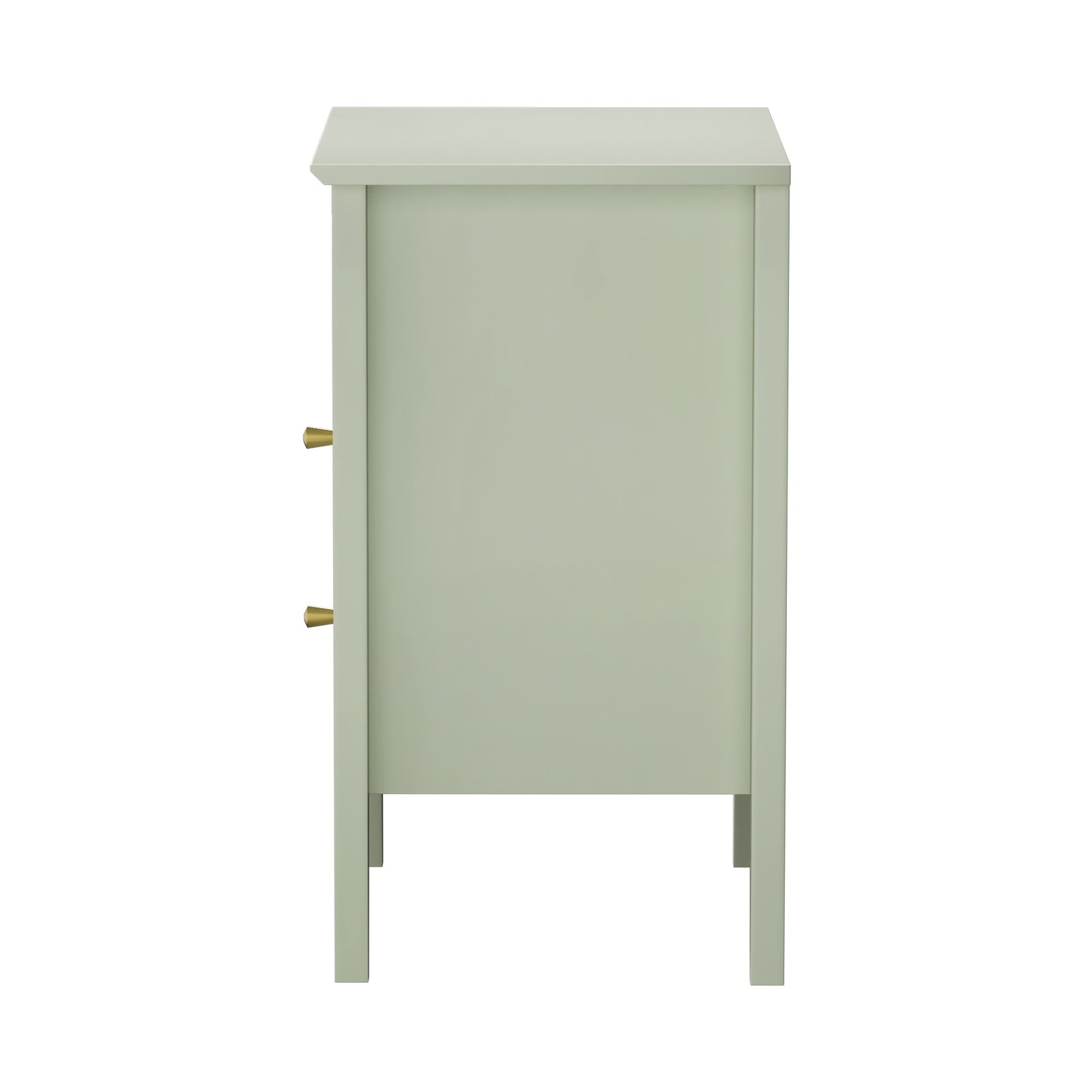 Oikiture Bedside Table Nightstand 2 Drawer with Shelf Storage Cabinet Green - Sunyee