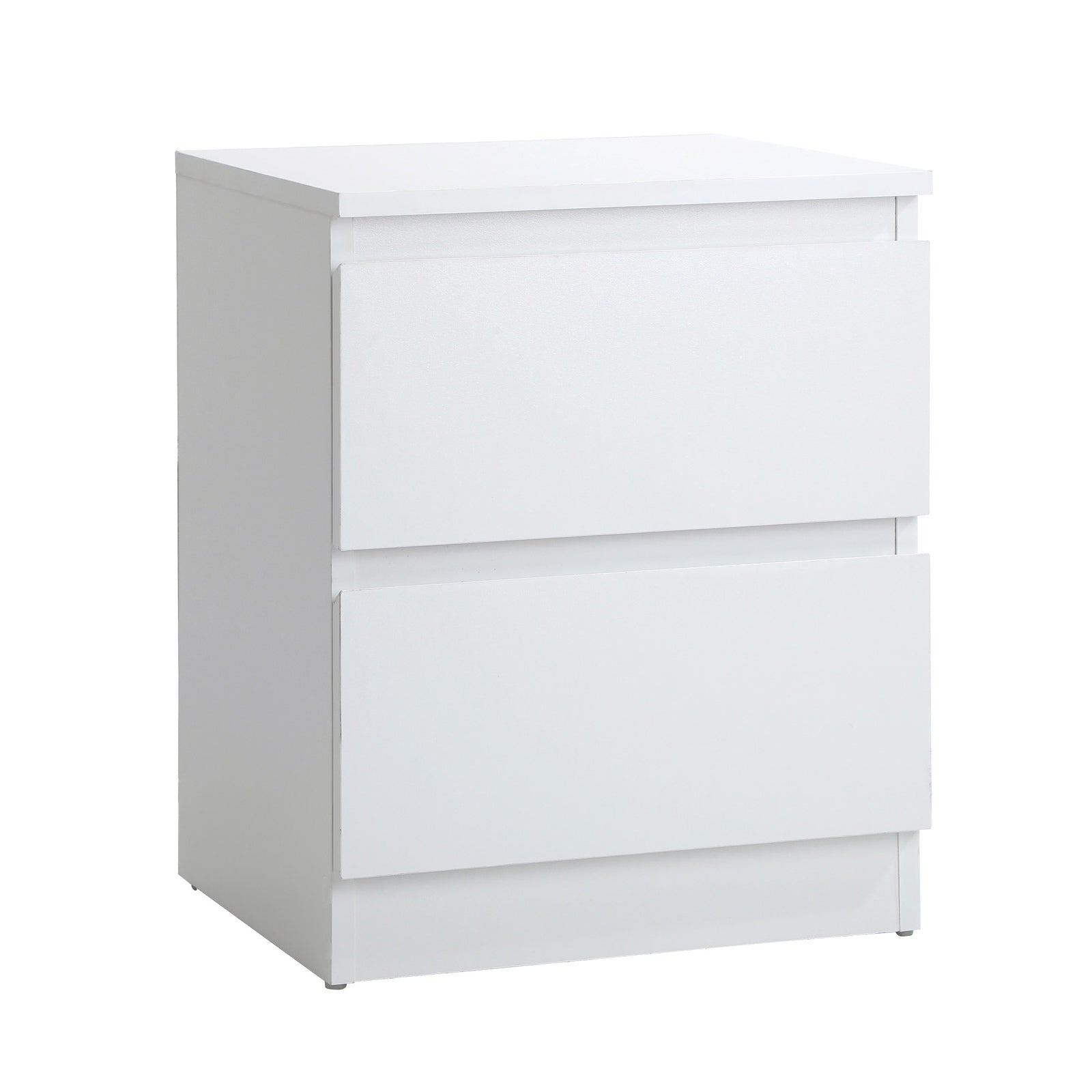 Oikiture Bedside Table Nightstand 2 Drawers Side End Table Storage Cabinet White - Sunyee