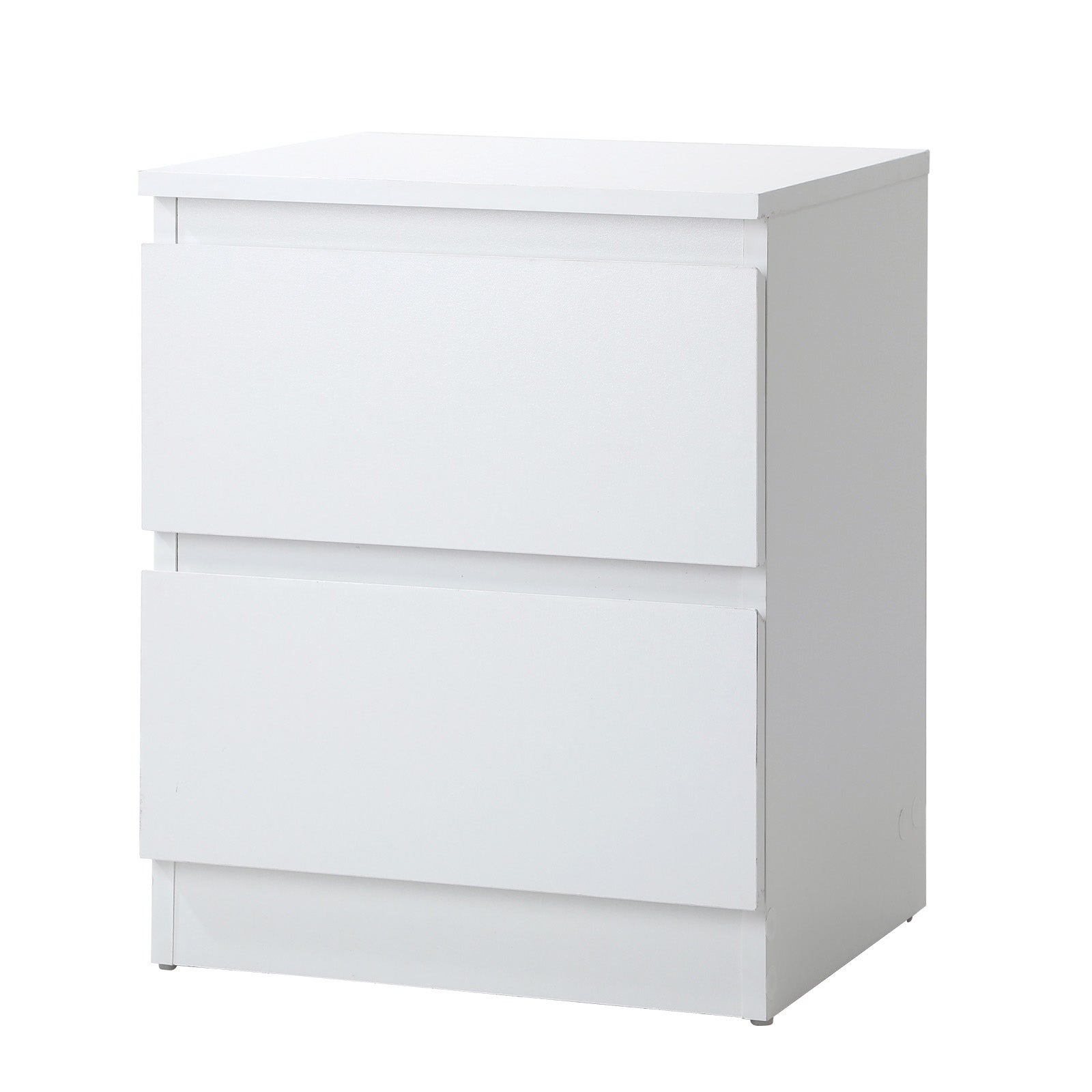 Oikiture Bedside Table Nightstand 2 Drawers Side End Table Storage Cabinet White - Sunyee