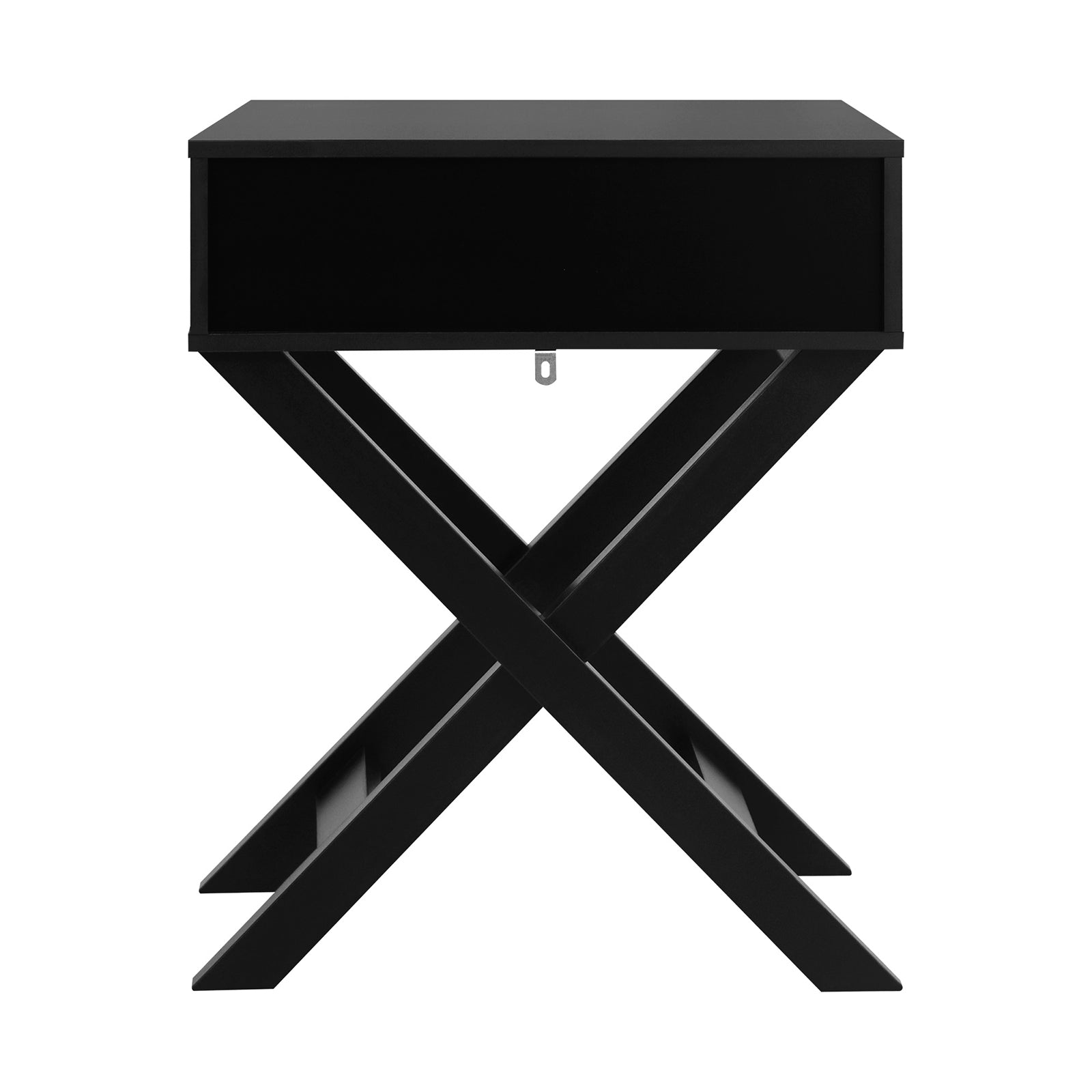 Oikiture Bedside Table Drawer Side Table Black Bedroom Storage Cabinet Furniture - Sunyee