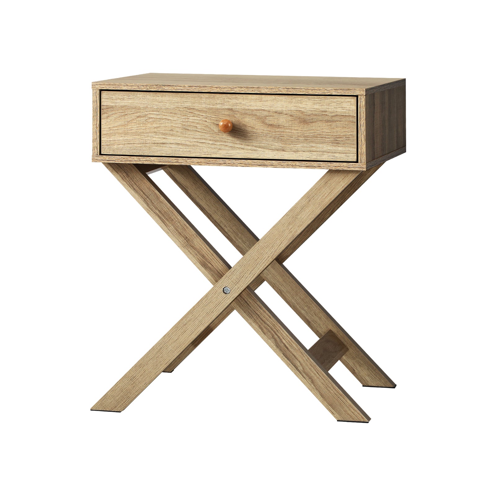 Oikiture Bedside Table Drawer Wooden Nightstand Storage Cabinet Side End Table - Sunyee