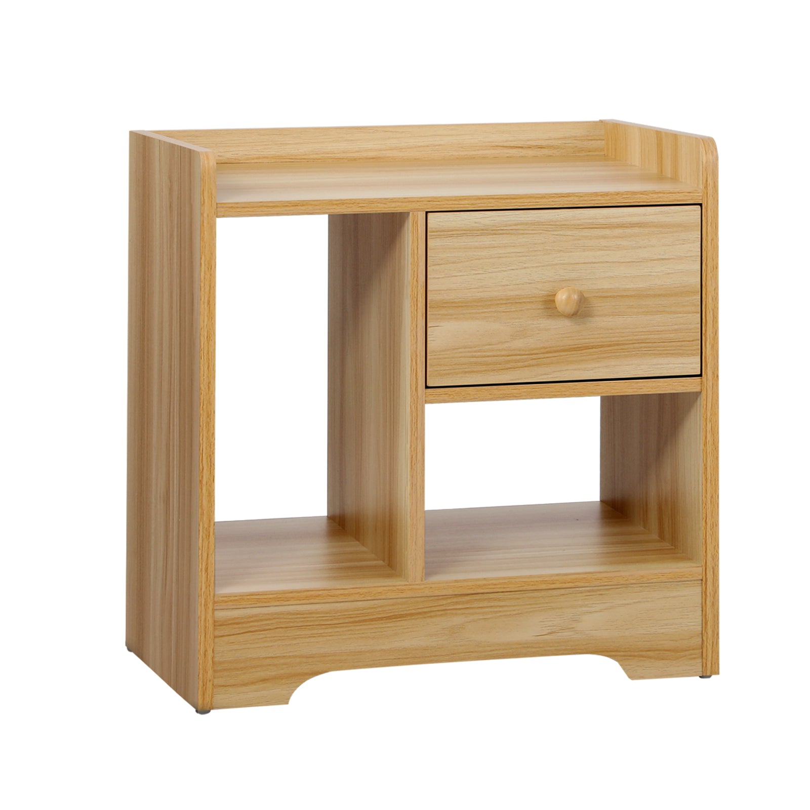 Oikiture Bedside Tables Side Table Nightstand Storage Drawer Shelf Bedroom Unit - Sunyee