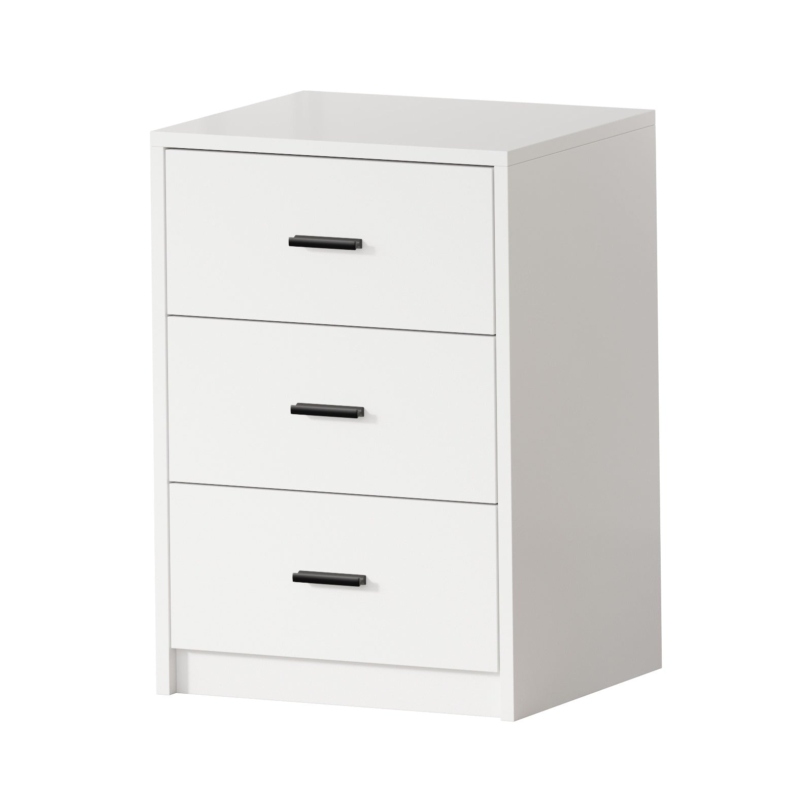 Oikiture Bedside Table 3 Drawers Nightstand Bedroom Storage Side End - Sunyee