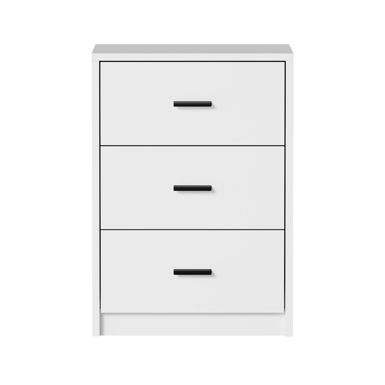 Oikiture 2x Bedside Table 3 Drawers Nightstand Bedroom Storage Side End White - Sunyee