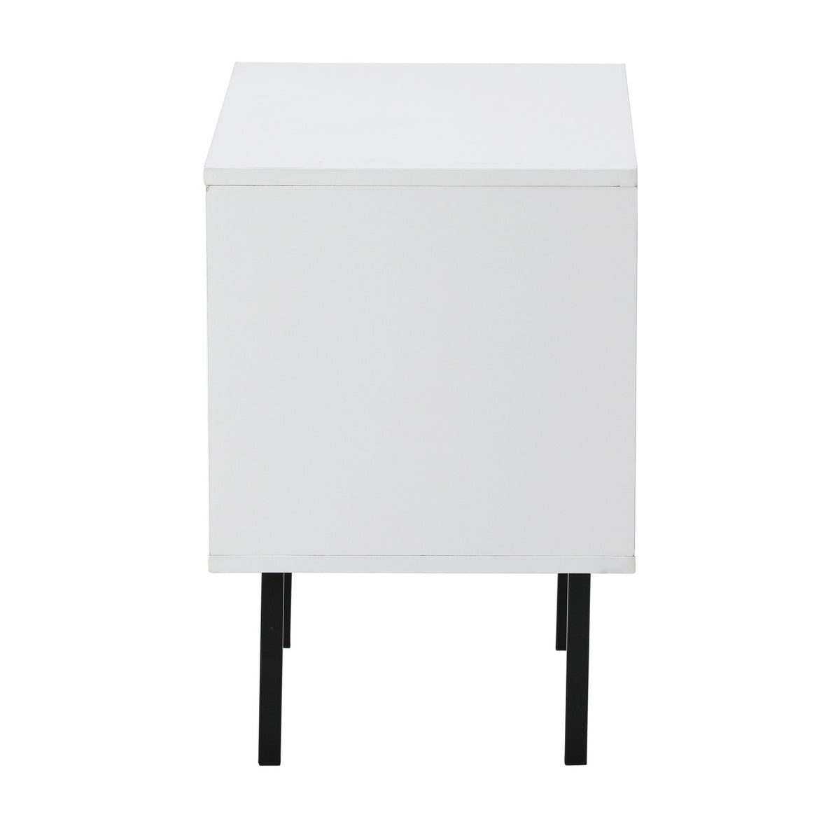 Oikiture 2X Bedside Tables Cabinet Storage Nightstand Glass Door Bedroom White - Sunyee