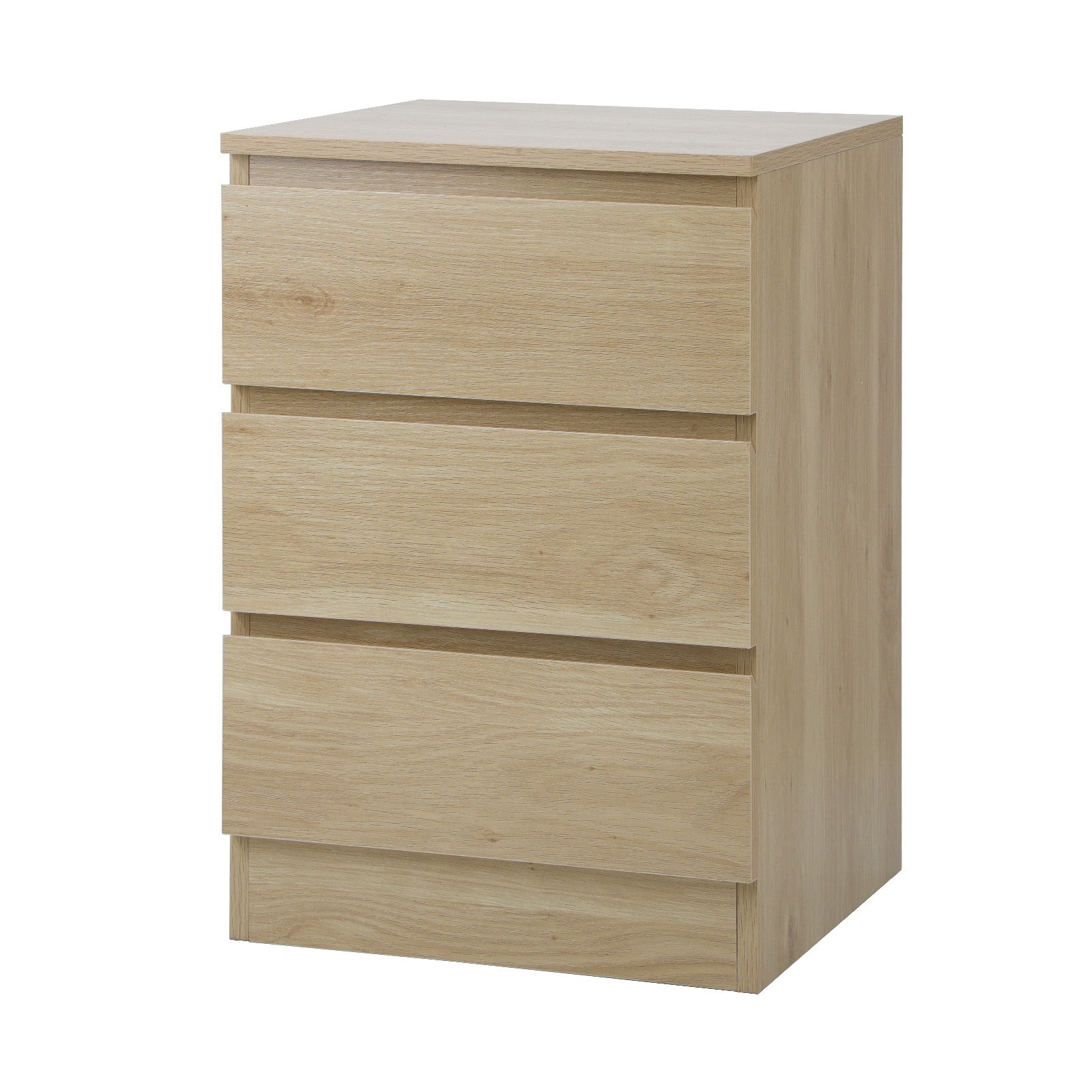 Oikiture Bedside Table 3 Drawers Side Tables Storage Cabinet Nightstand - Sunyee