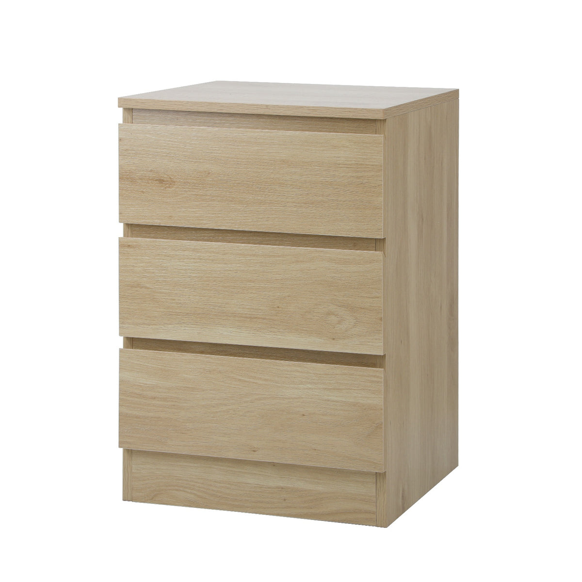 Oikiture Bedside Table 3 Drawers Side Tables Storage Cabinet Nightstand - Sunyee