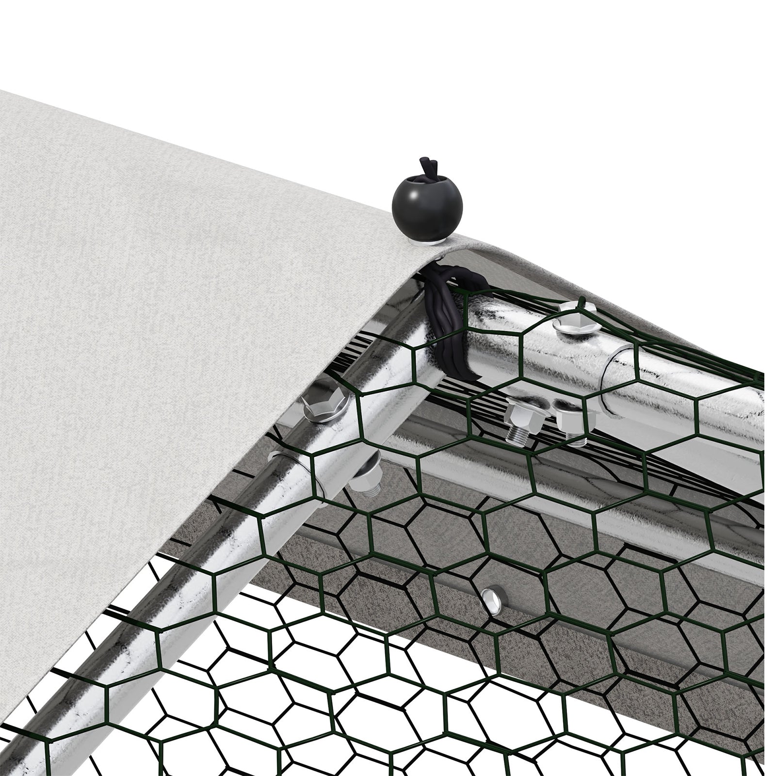 Alopet 3x1x1M Chicken Coop with Cover Poultry Cage Run Yard Pet Rabbit Hutch