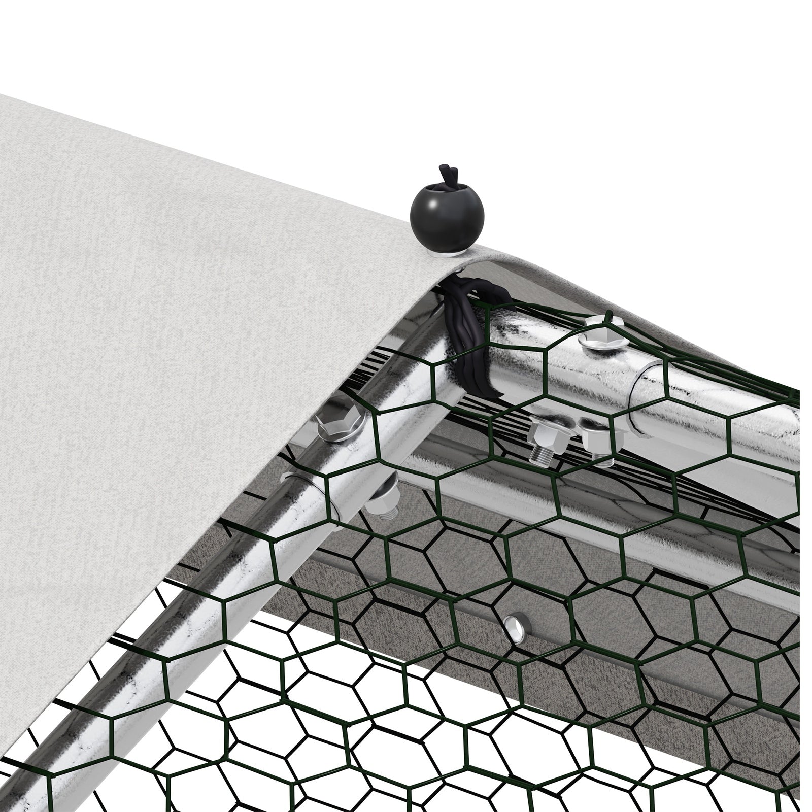 Alopet 3x2x1.5M Chicken Coop with Cover Poultry Cage Run Yard Pet Rabbit Hutch
