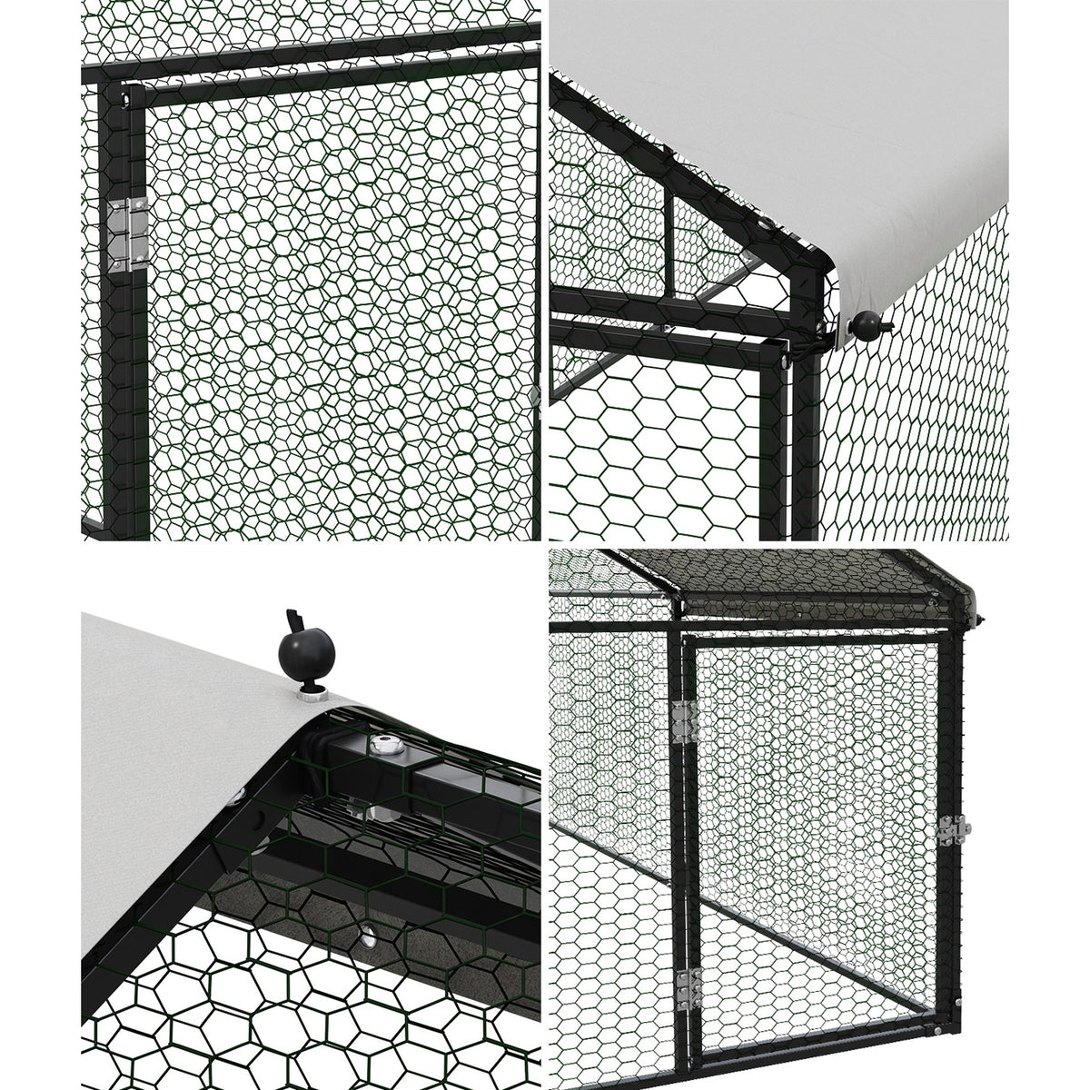 Alopet 4x1x1M Chicken Coop with Cover Poultry Cage Run Yard Pet Rabbit Hutch