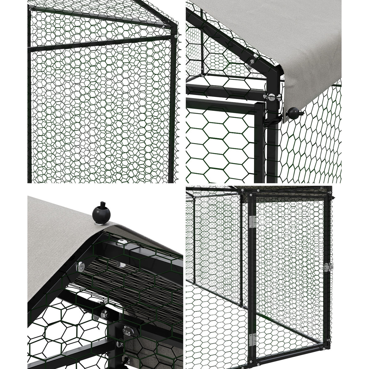 Alopet 4x2x1.5M Chicken Coop with Cover Poultry Cage Run Yard Pet Rabbit Hutch