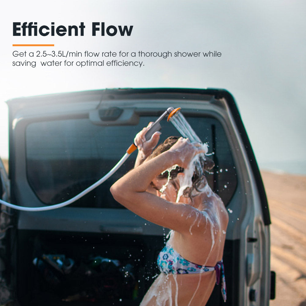 San Hima Portable Camping Shower built-in lithium battery Rechargeable Outdoor - Sunyee