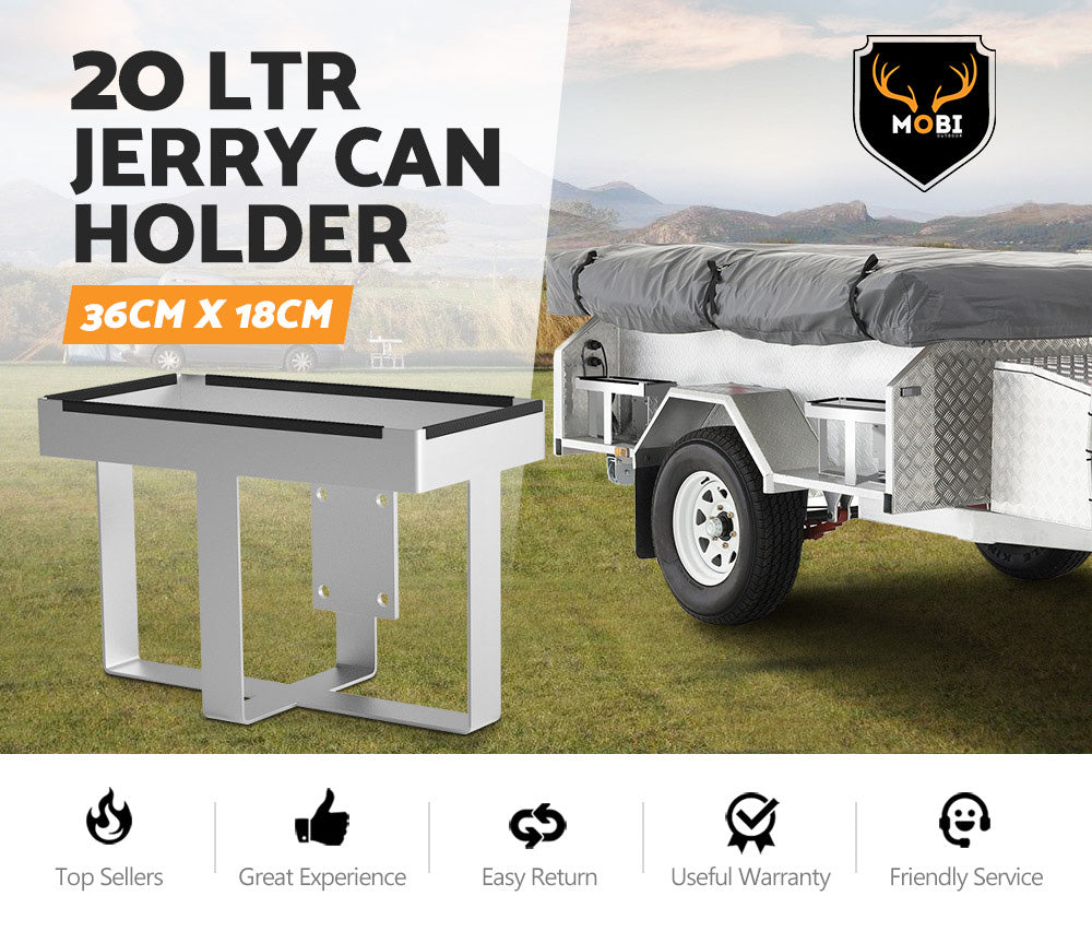 20L Jerry Can Holder Galvanized Steel 4x4 Camper Trailer Caravan Offroad - Sunyee