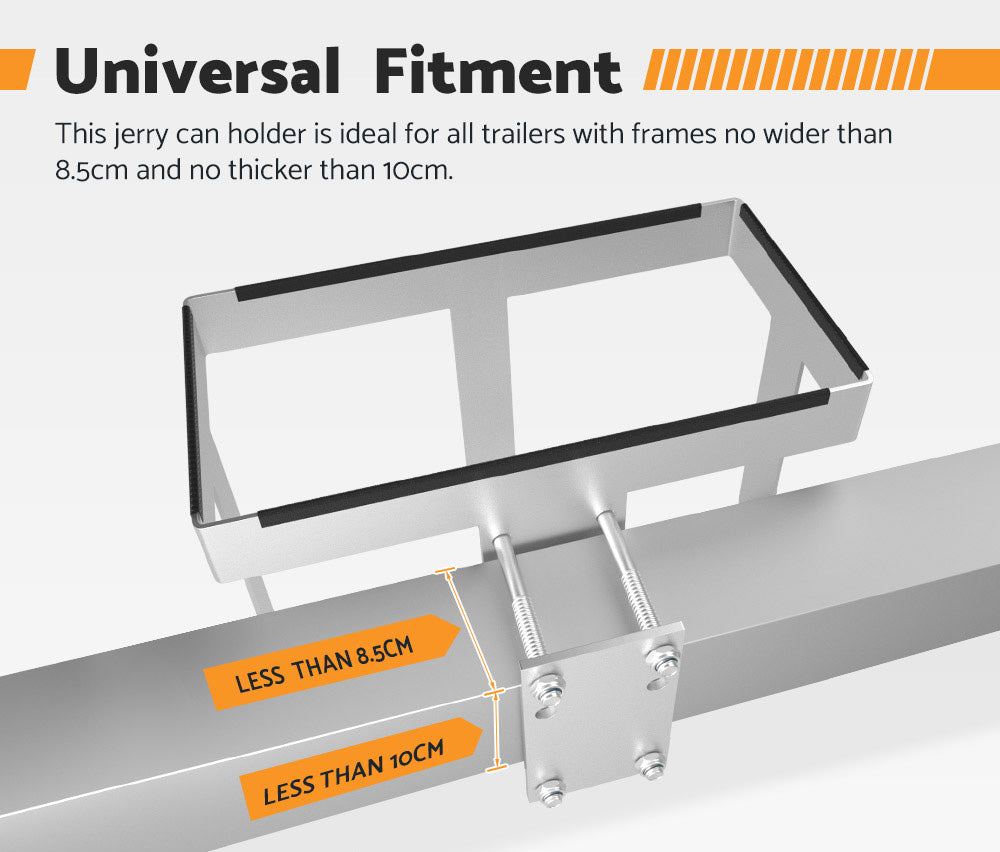 20L Jerry Can Holder Galvanized Steel 4x4 Camper Trailer Caravan Offroad - Sunyee