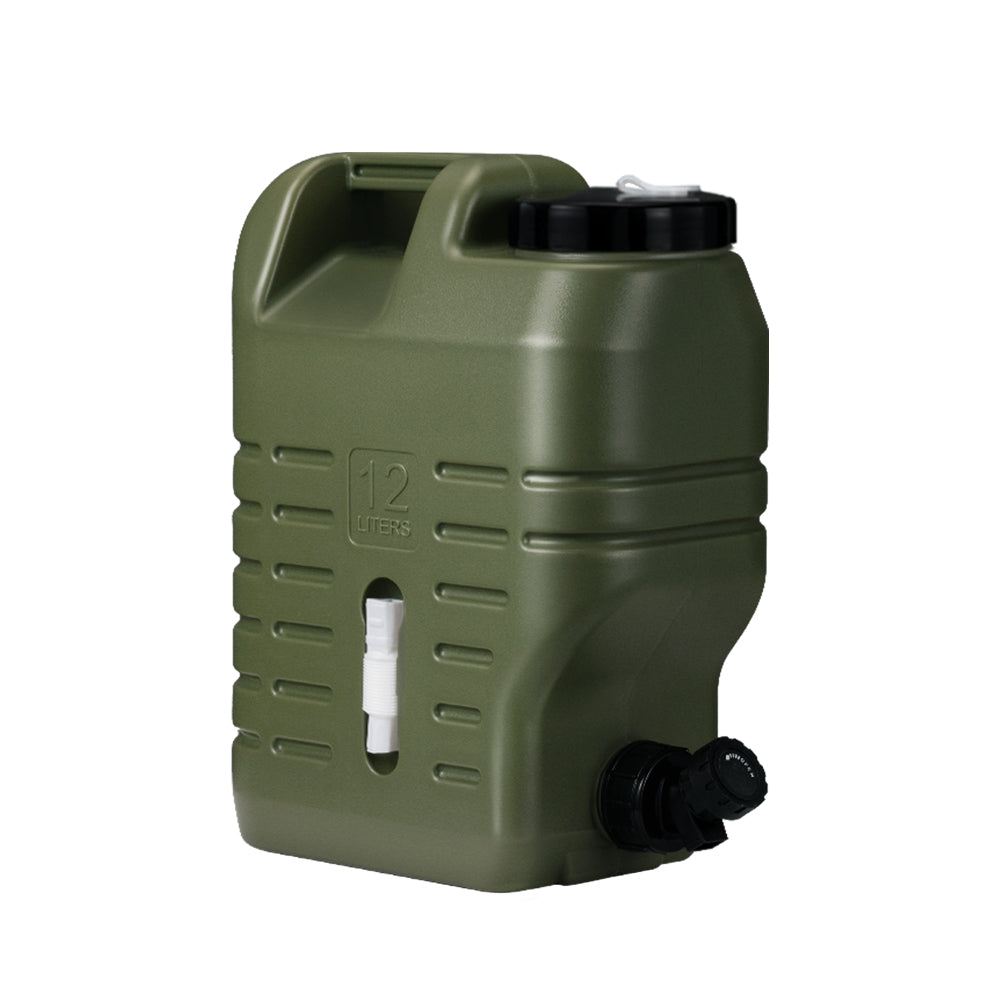 ZUNI Water Container Jerry Can Bucket Camping Outdoor Storage Barrel 12L Green - Sunyee
