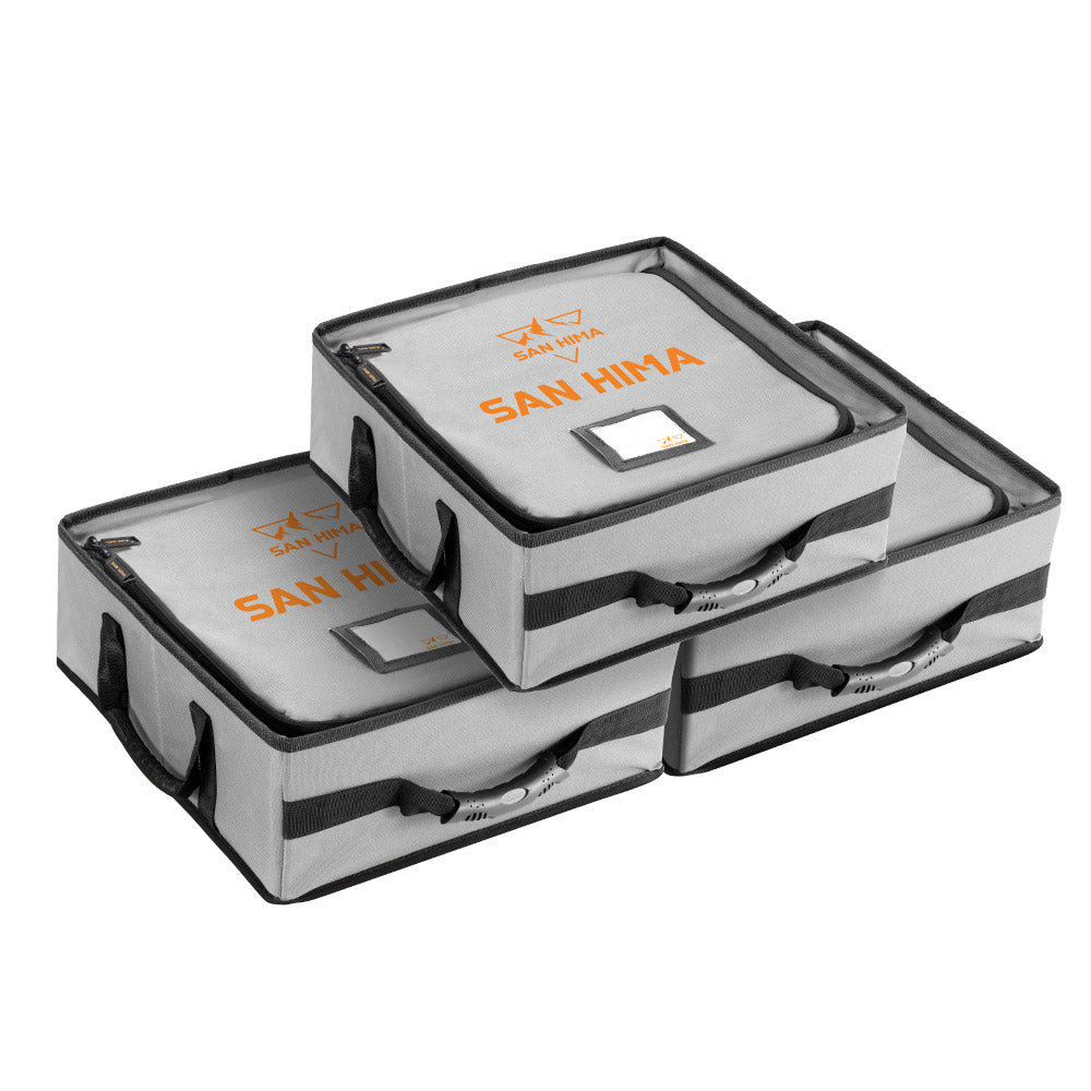 San Hima 3x Tough Canvas Bag Camping Storage Bag Weather Resistant 4WD 40cmx40cmx16cm - Sunyee