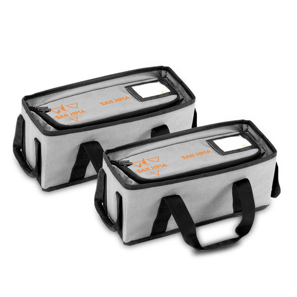 San Hima 2x Tough Canvas Storage Bag Weather Resistant Camping 4WD 40cmx15cmx16cm - Sunyee