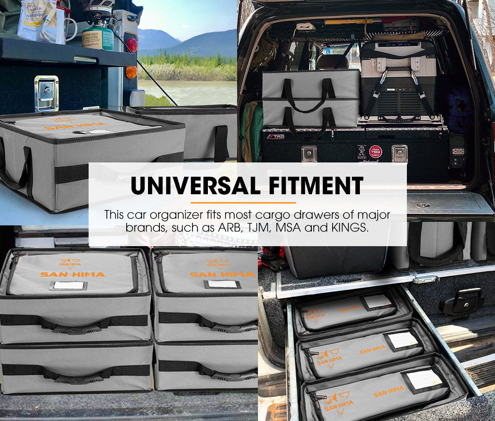 San Hima Tough Canvas Bag Storage Bag Weather Resistant Camping 4WD 40cmx15cmx16cm - Sunyee