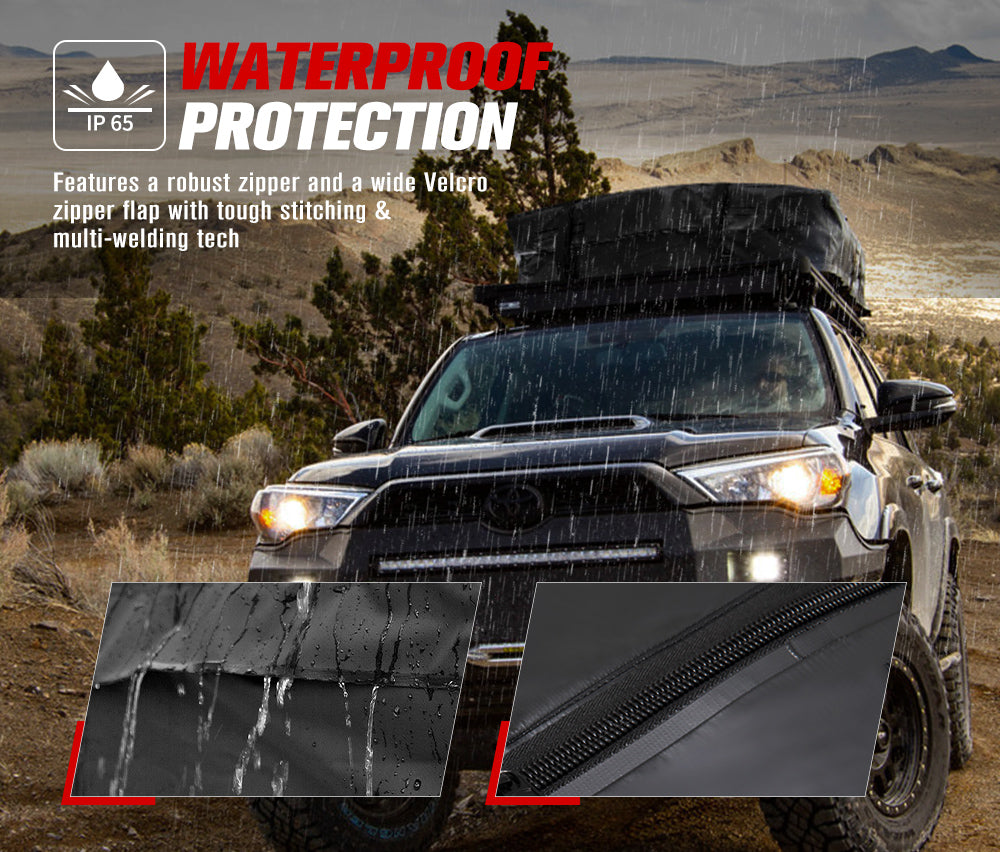 Fieryred Waterproof Car Roof Cargo Bag Luggage Storage 15 Cubic Feet Travel 4WD - Sunyee