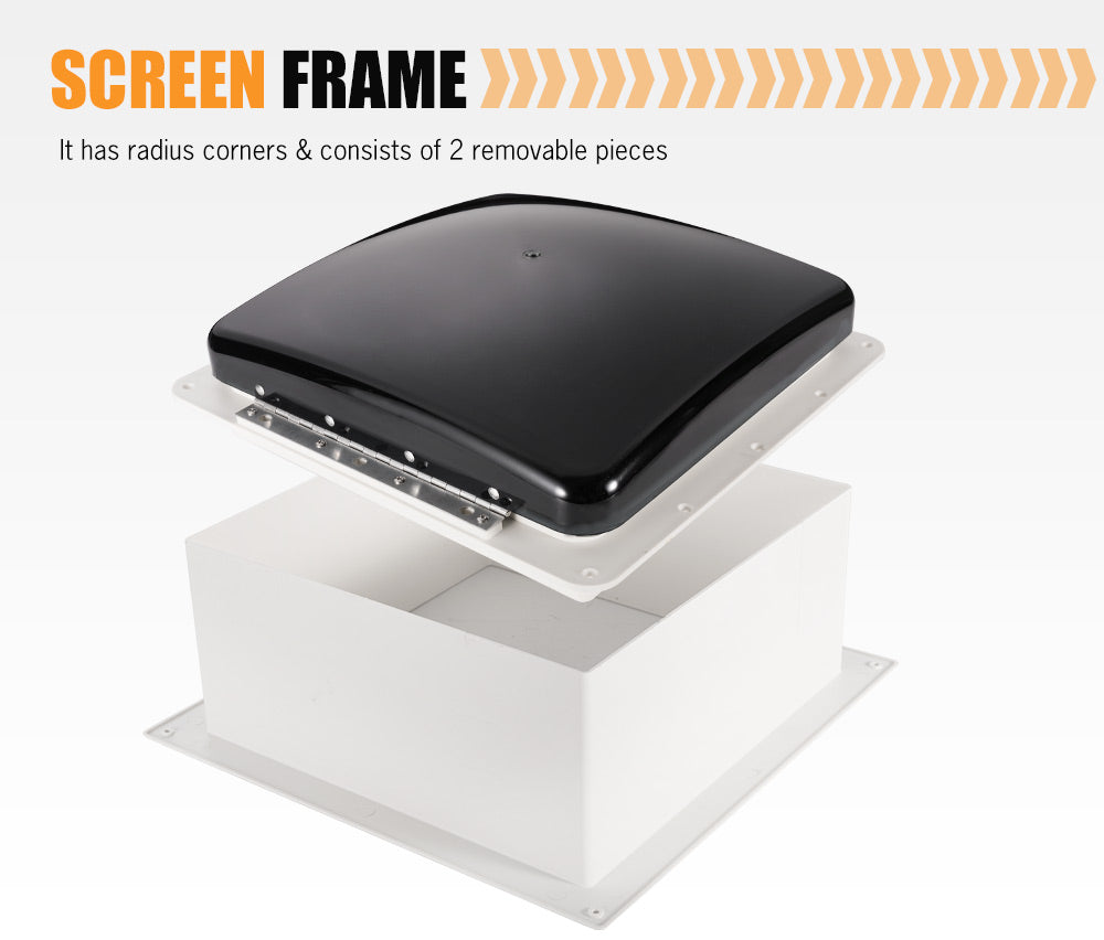 Caravan Roof Vent Hatch Pop up Fan Vents 12V RV 3 Speed Motorhome Smoke Blue - Sunyee