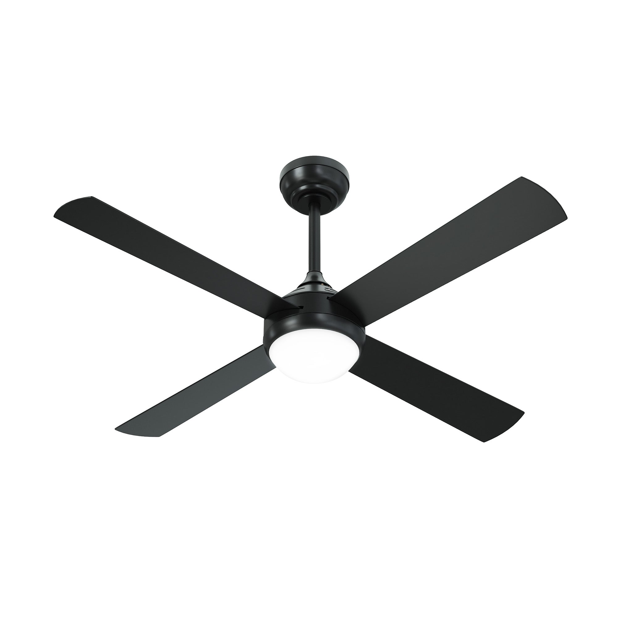 Vevare 52'' Ceiling Fan AC Motor With Light Remote Control Fans 4 Blades Black - Sunyee