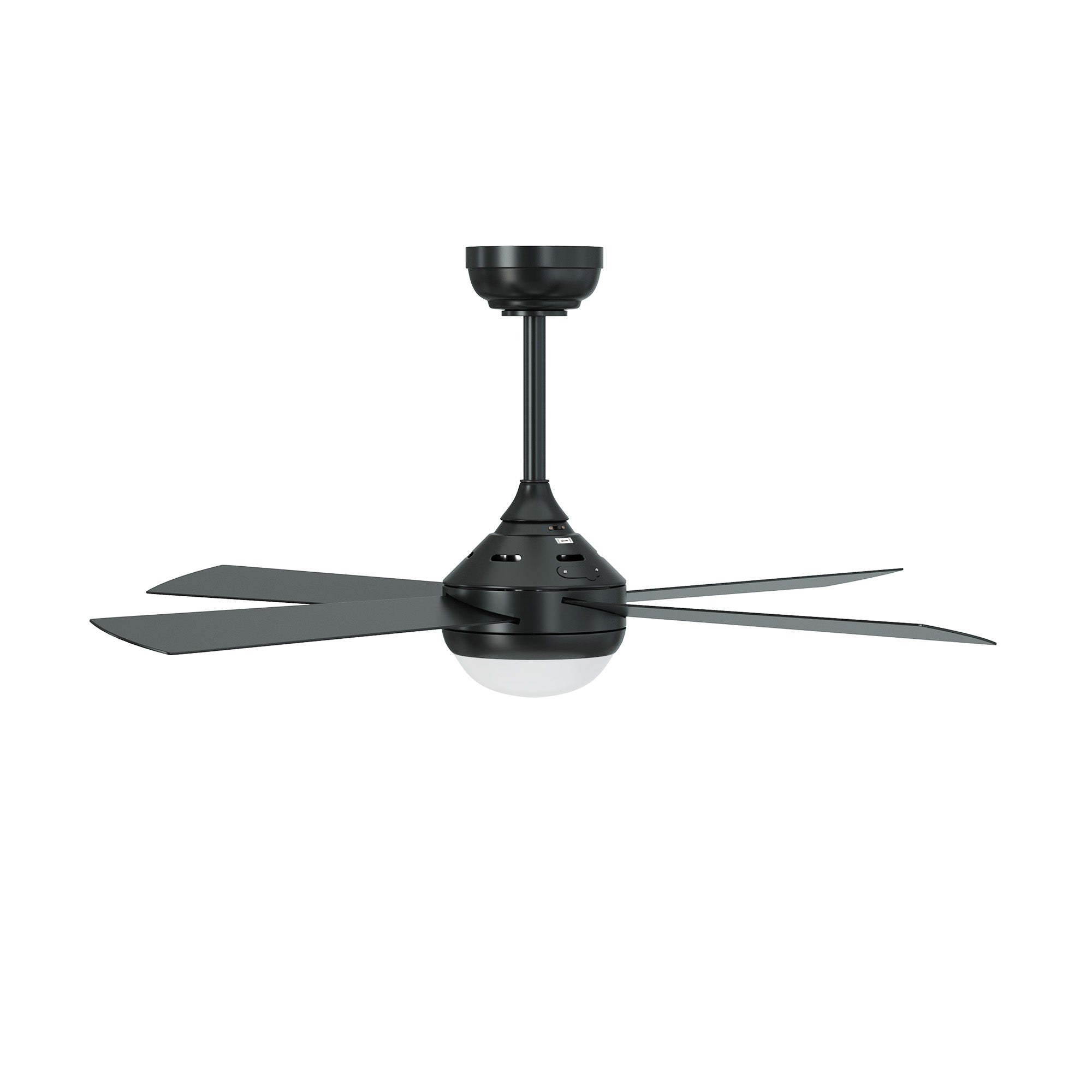 Vevare 52'' Ceiling Fan AC Motor With Light Remote Control Fans 4 Blades Black - Sunyee