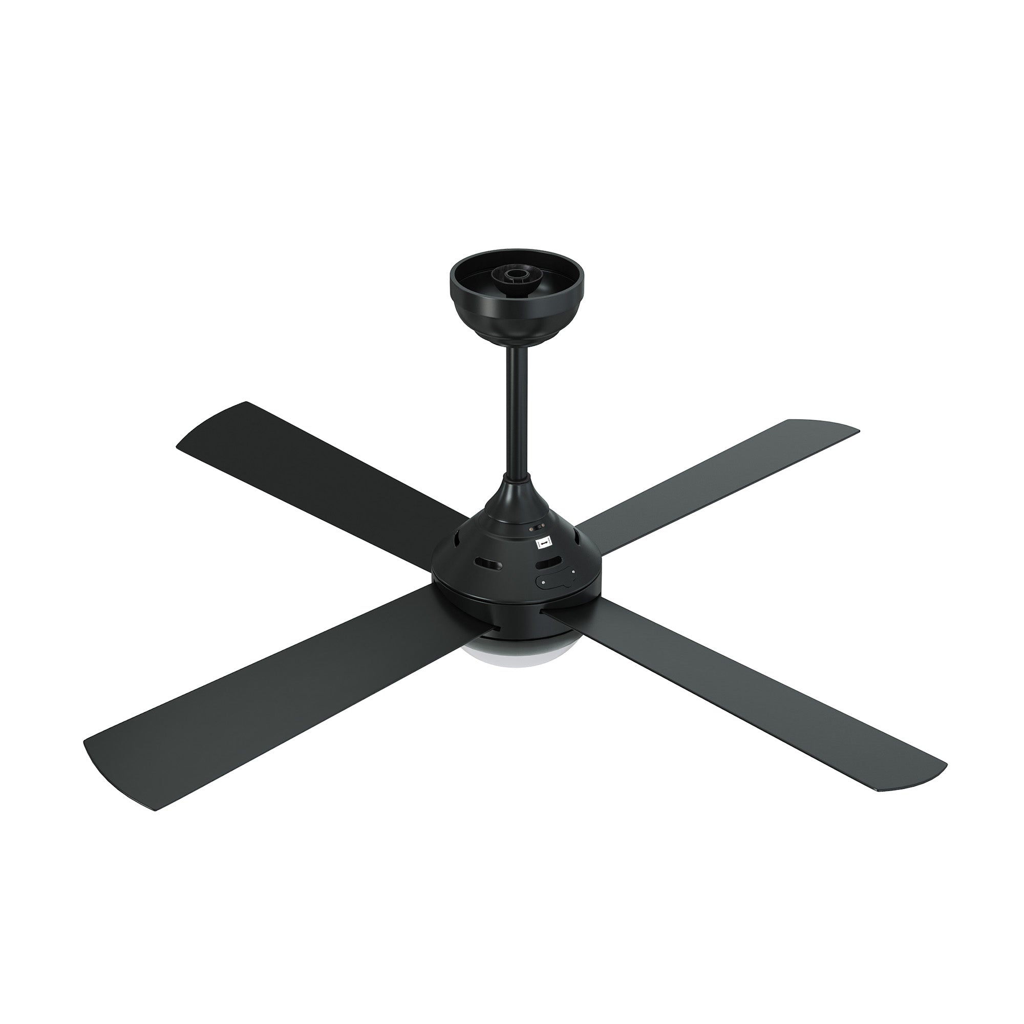 Vevare 52'' Ceiling Fan AC Motor With Light Remote Control Fans 4 Blades Black - Sunyee