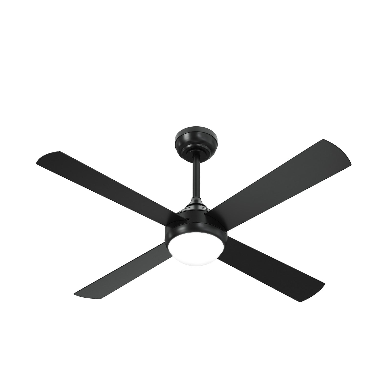 Vevare 52'' Ceiling Fan AC Motor With Light Remote Control Fans 4 Blades Black - Sunyee