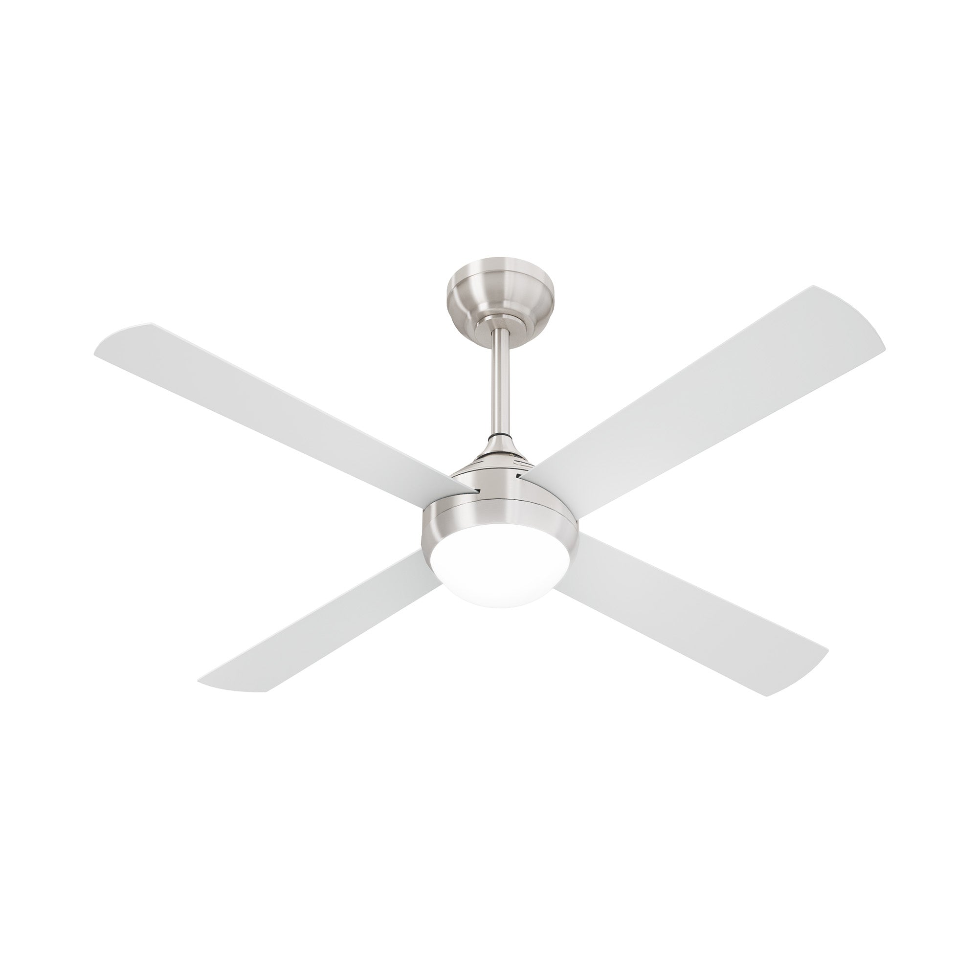 Vevare 52'' Ceiling Fan AC Motor With Light Remote Control Fans 4 Blades Silver - Sunyee