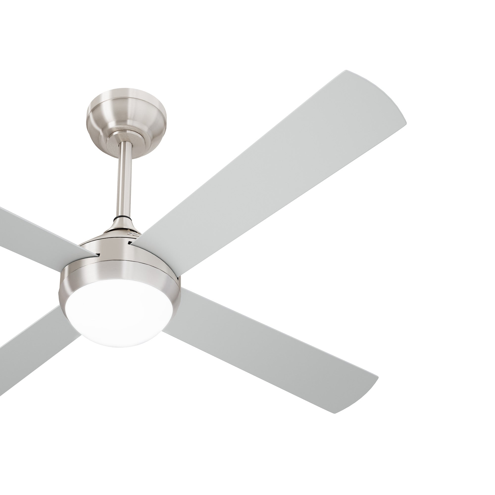 Vevare 52'' Ceiling Fan AC Motor With Light Remote Control Fans 4 Blades Silver - Sunyee