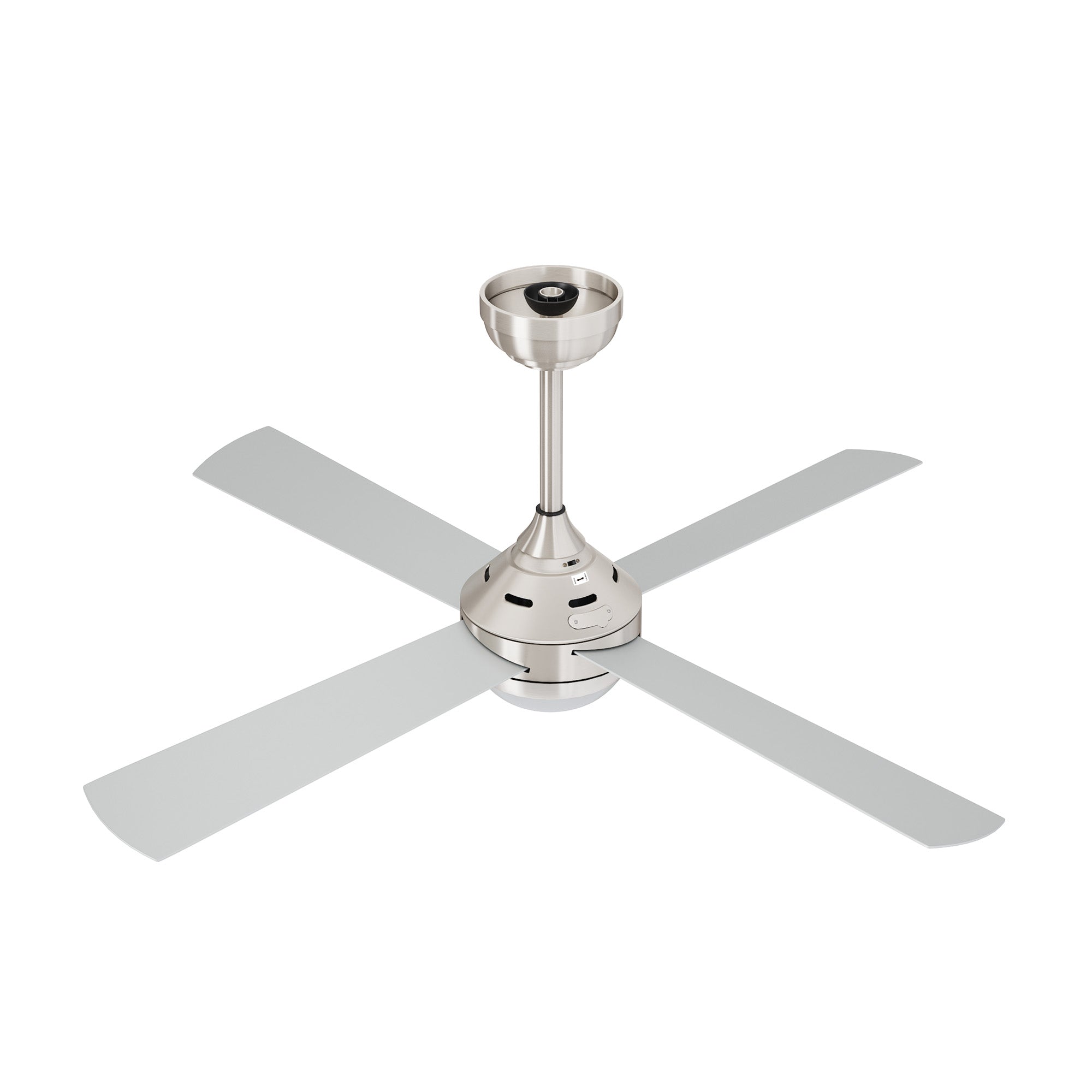 Vevare 52'' Ceiling Fan AC Motor With Light Remote Control Fans 4 Blades Silver - Sunyee