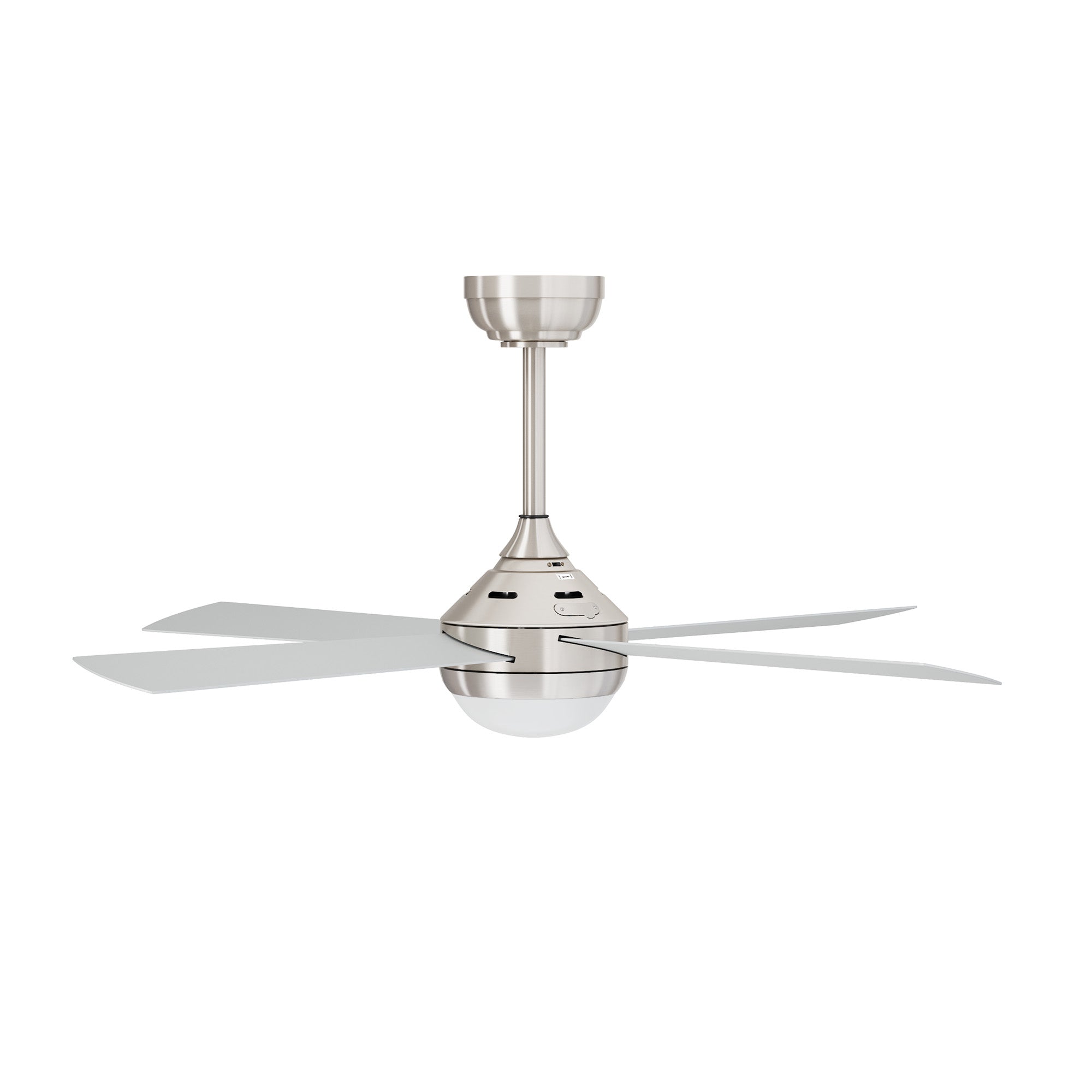 Vevare 52'' Ceiling Fan AC Motor With Light Remote Control Fans 4 Blades Silver - Sunyee