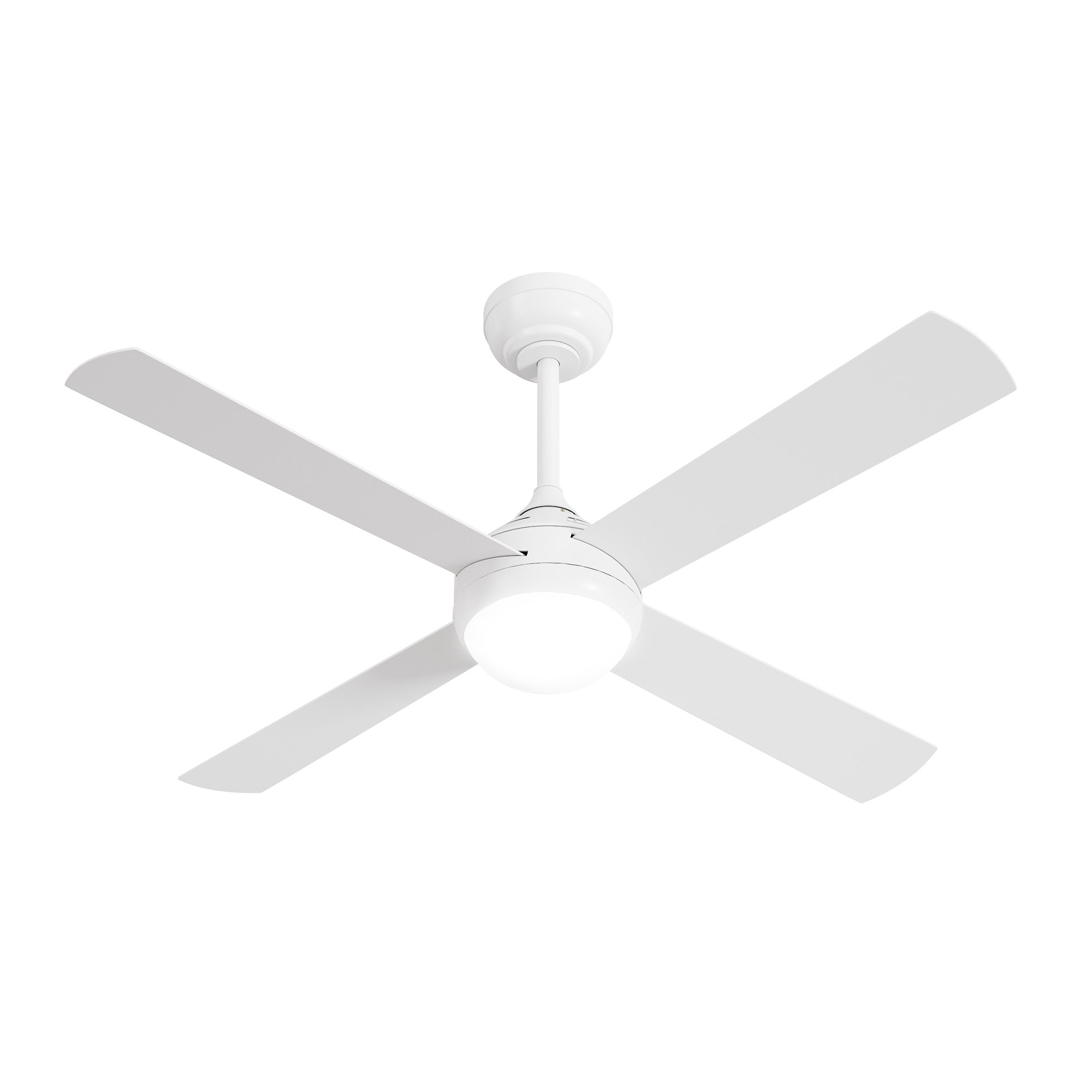Vevare 52'' Ceiling Fan AC Motor With Light Remote Control Fans 4 Blades White - Sunyee
