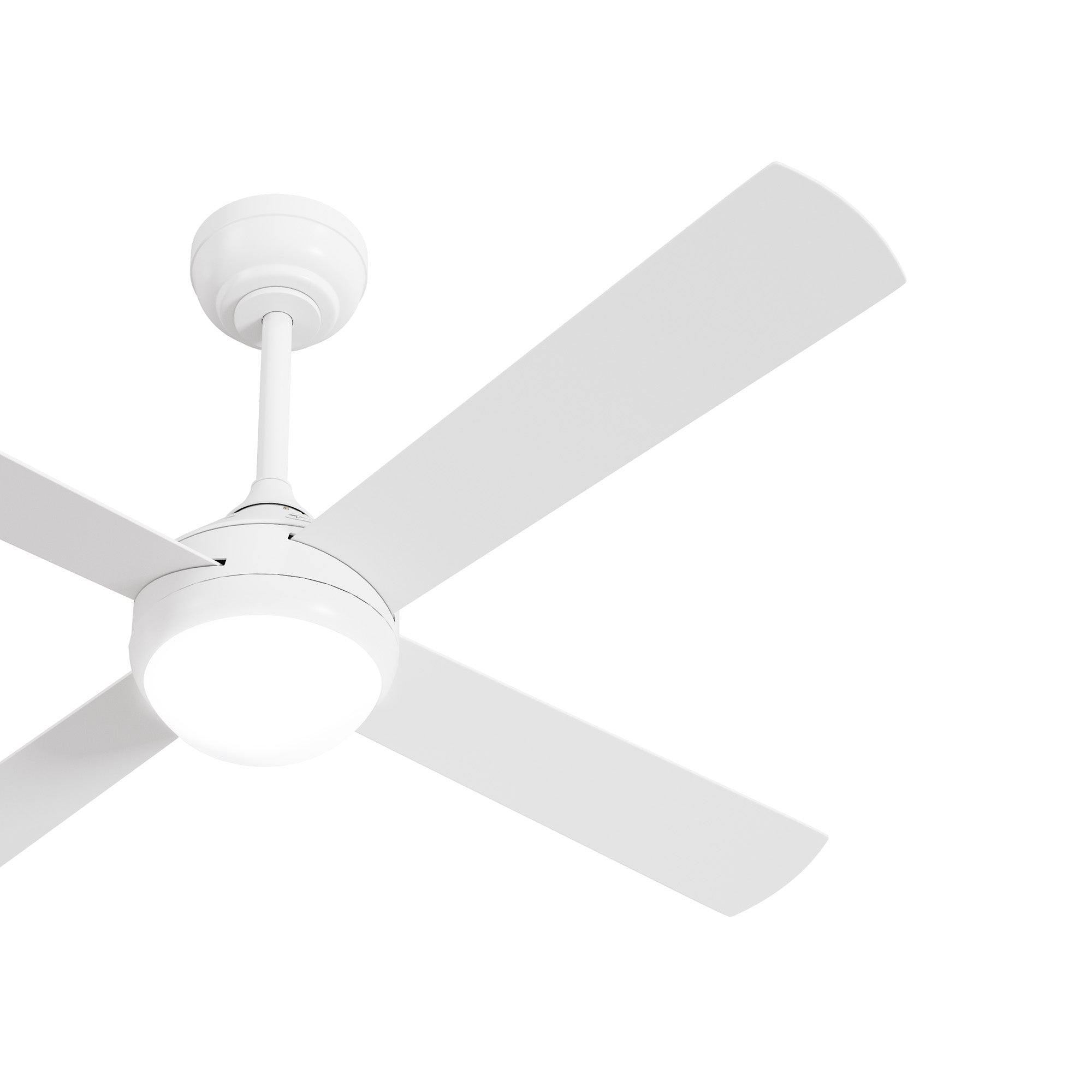 Vevare 52'' Ceiling Fan AC Motor With Light Remote Control Fans 4 Blades White - Sunyee