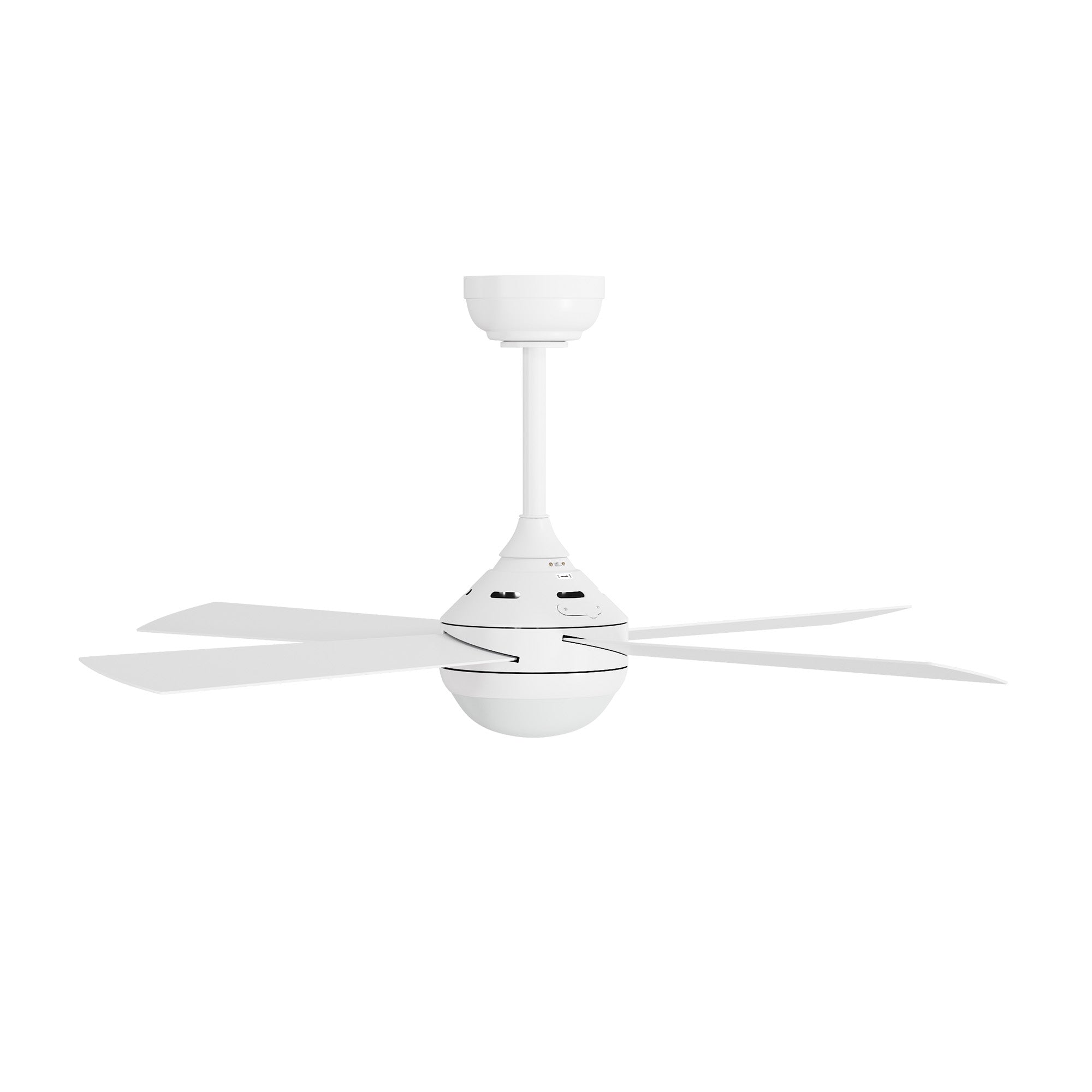Vevare 52'' Ceiling Fan AC Motor With Light Remote Control Fans 4 Blades White - Sunyee