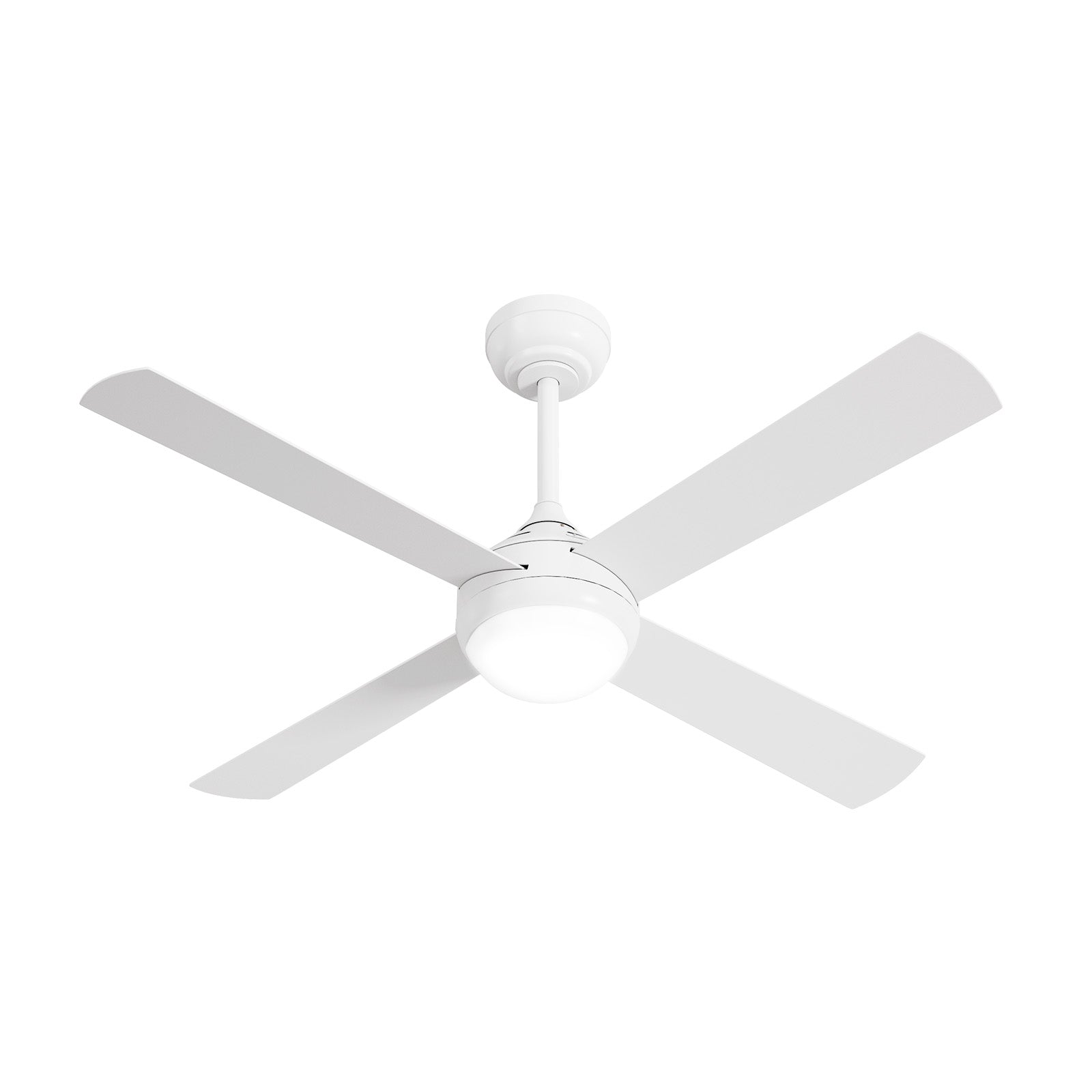 Vevare 52'' Ceiling Fan AC Motor With Light Remote Control Fans 4 Blades White - Sunyee