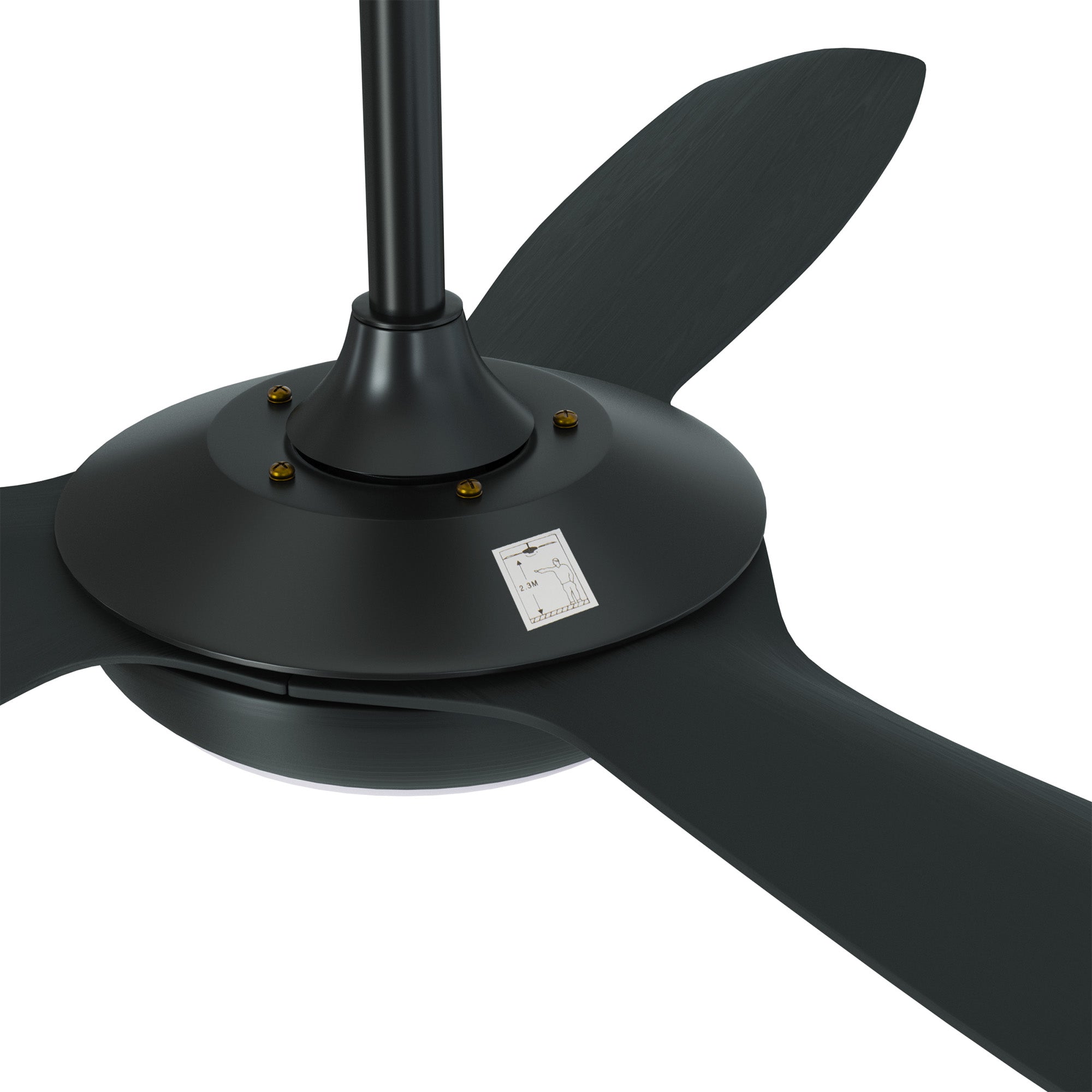 Vevare 52" Ceiling Fan DC Motor With Light Remote Control 5 Speed Fans Black - Sunyee