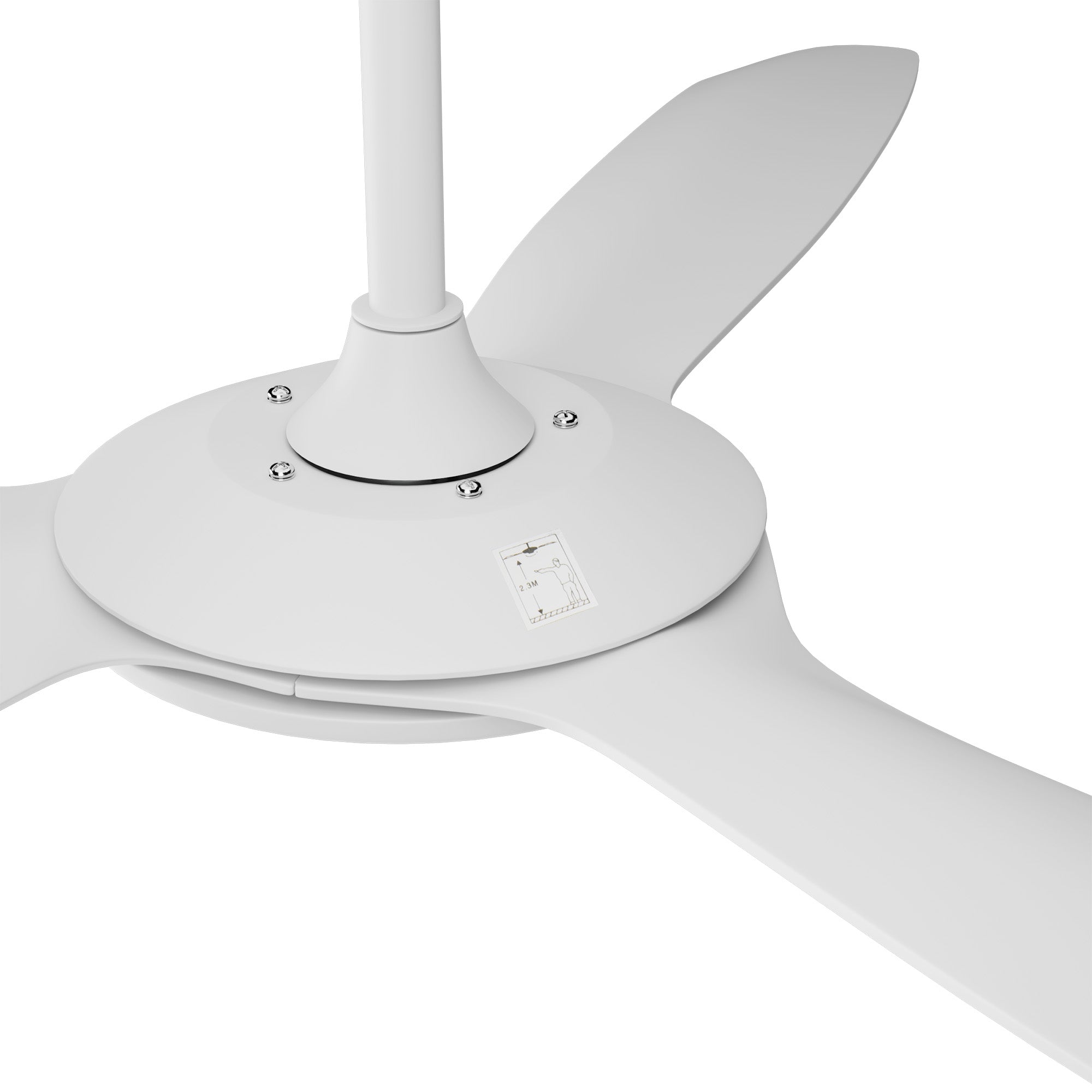 Vevare 52'' Ceiling Fan DC Motor 3 ABS Blades with Remote Control Timer White - Sunyee